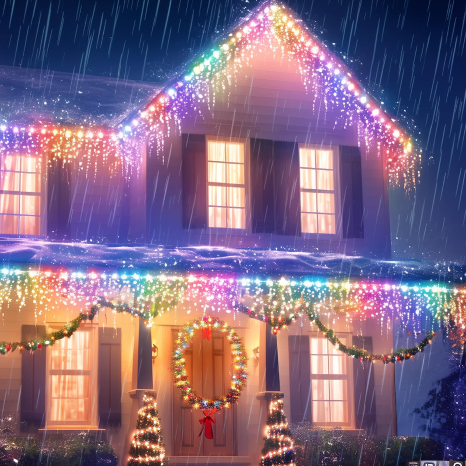 Lalapao 2 Pack Super-Long Solar String Lights Total 170Ft 480 Led 8 Modes Outdoor Waterproof Solar Powered Christmas Fairy Light