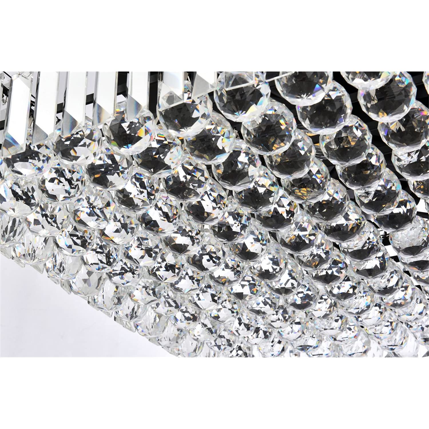 Elegant Lighting Maxime 24&quot; Black Metal & Crystal Chandelier - Luxurious Home Decor