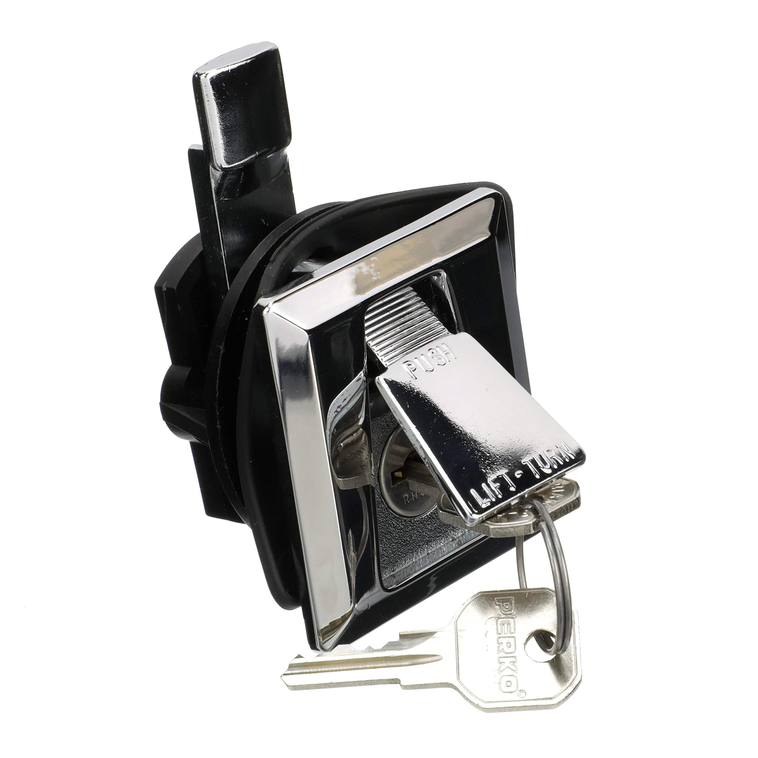 SEACHOICE Flush Mount Lock, Chrome-Plated Zinc, 1-5/8 in. Cutout, Model 35501, One Size