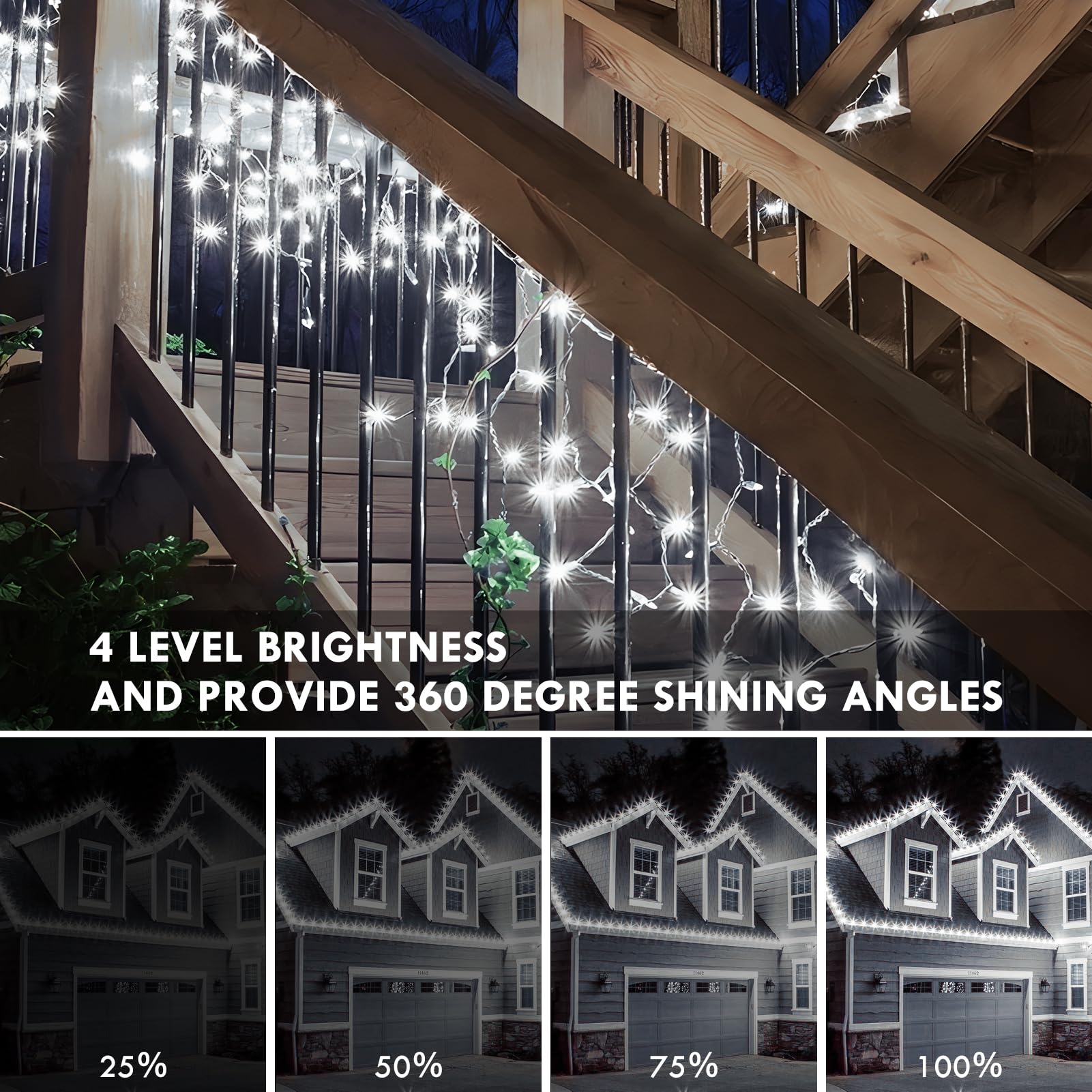 Xurisen 551Ft Christmas Lights, 1400 Led Super Long String Lights 8 Modes & Memory Timer Plug In Twinkle Fairy Lights Decor For