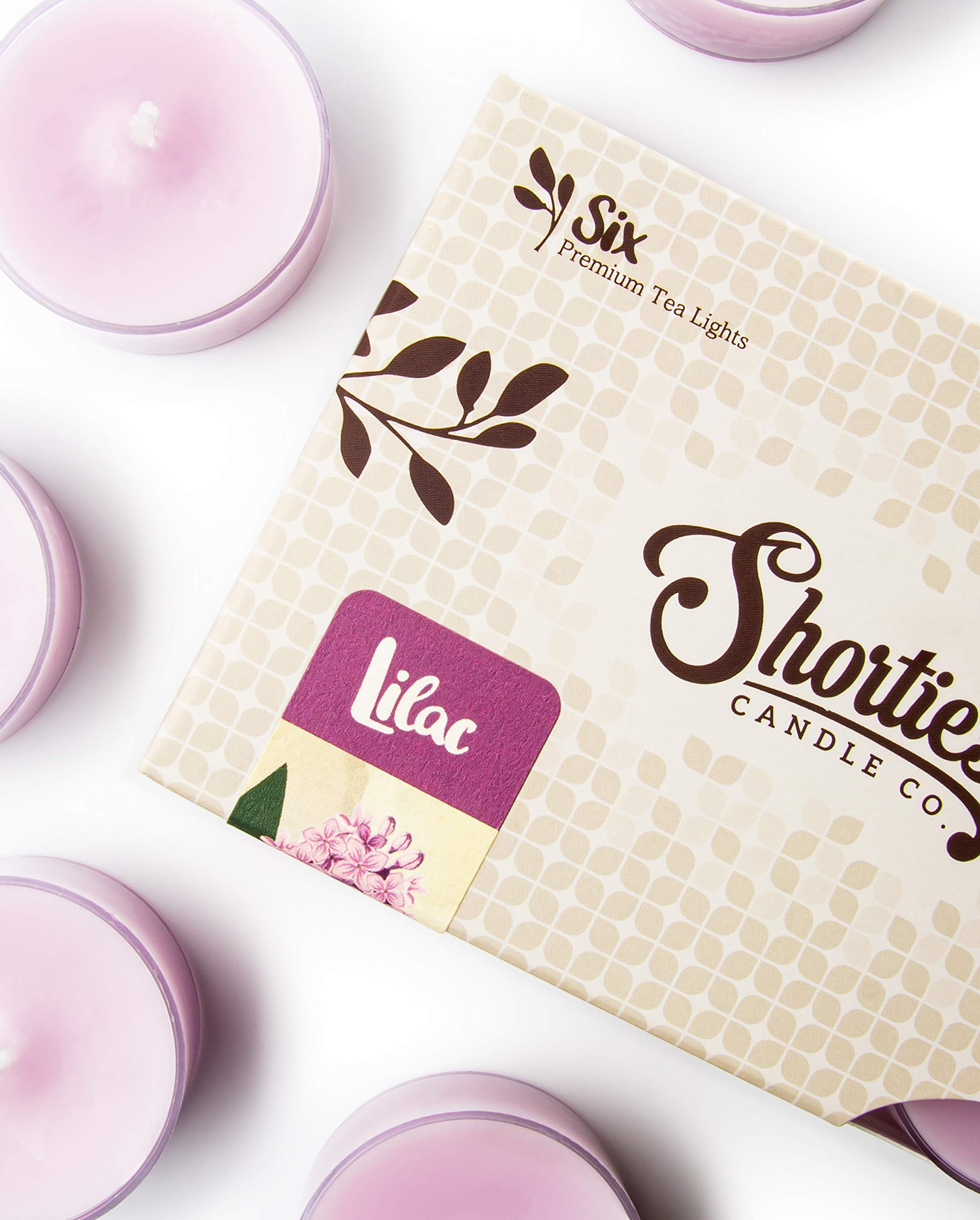Pure Lilac Premium Tealight Candles Multi Pack - Highly Scented With Essential & Natural Oils - 12 Purple Tea Lights - Beautiful