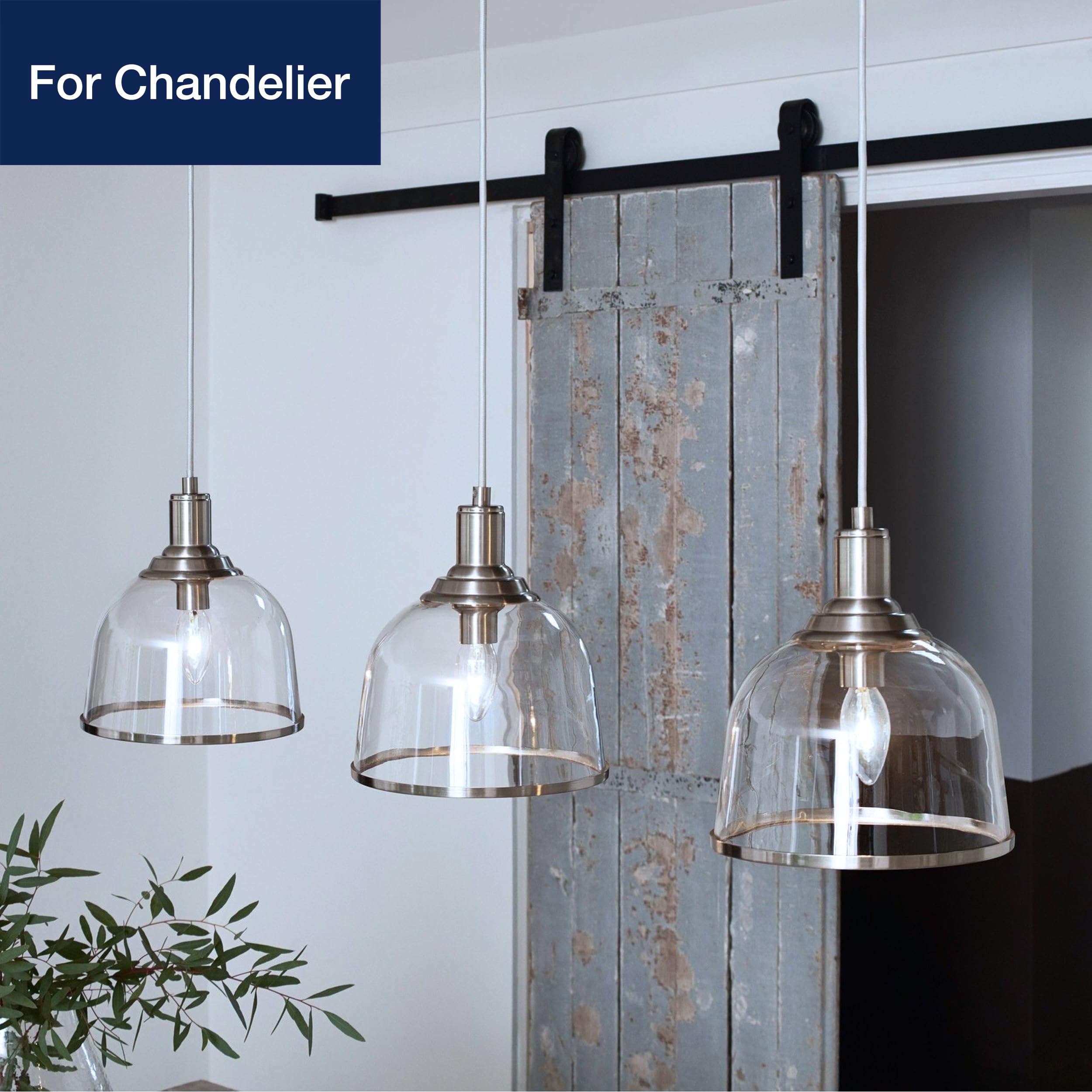 FLSNT Dimmable LED Candelabra Bulbs 60W Equivalent 550LM 5000K Daylight E26 Base 6 Pack Glass