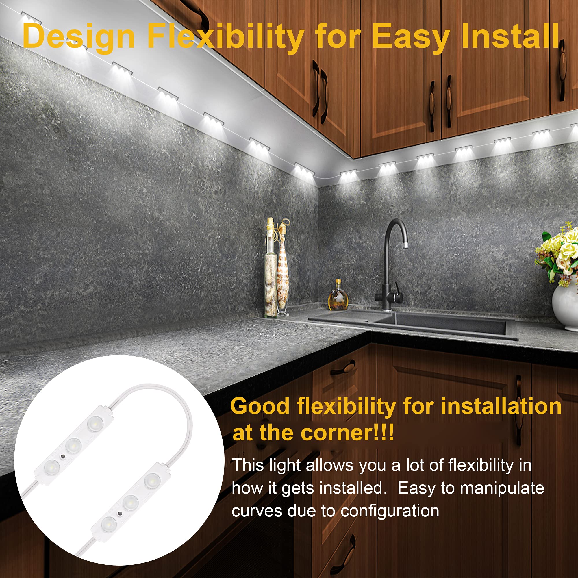 Lphumex Flexible Jewelry Showcase Lighting, 10Ft Bright White 6000K Display Case Led Lights, With Dimmer Switch & Power Adapter,