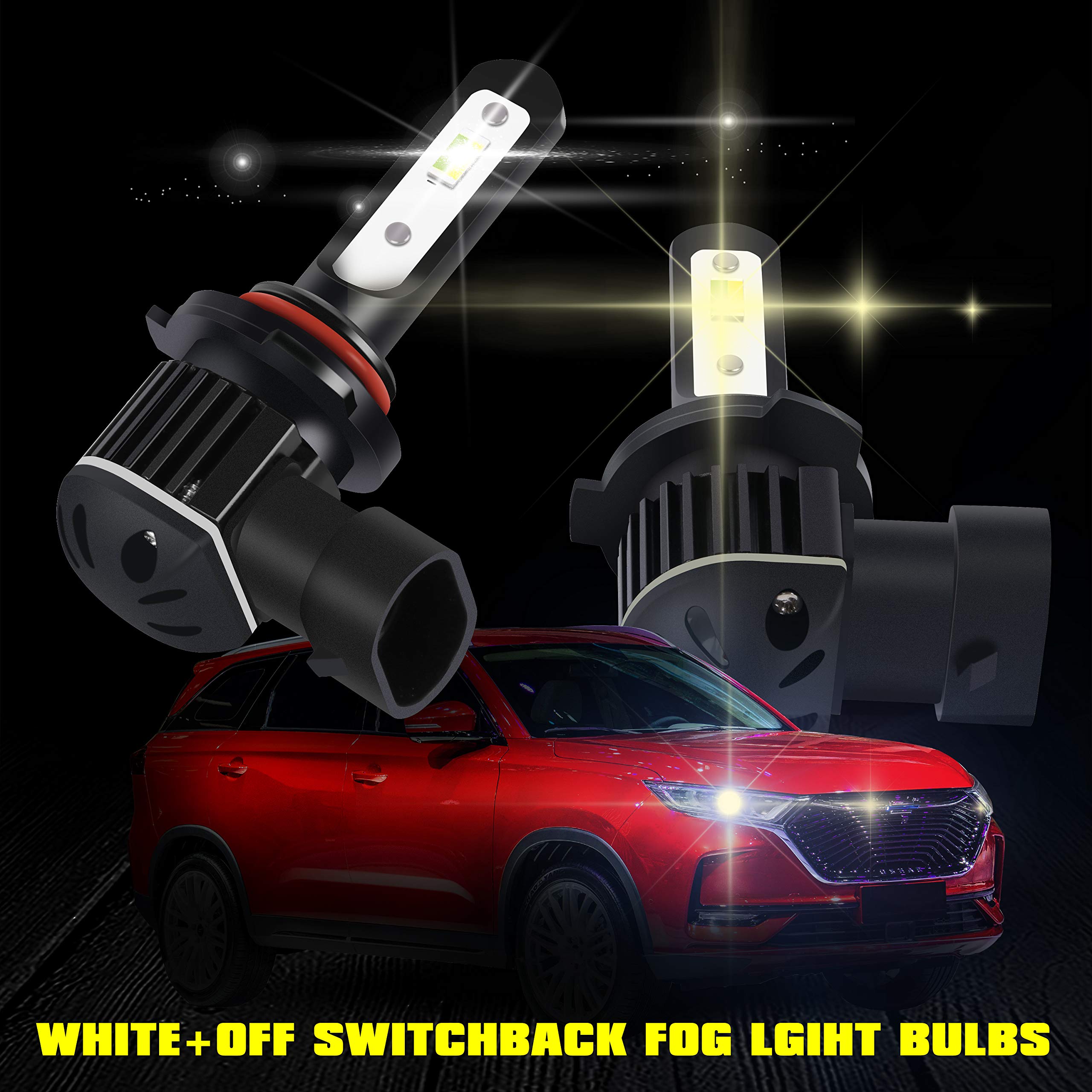 Alla Lighting 5200Lm H8 H11 Led Switchback Fog Lights Or Drl Bulbs  Dual Color 6000K Xenon White/3000K Amber Yellow H16 H8Ll H11Ll 12V Lamps Replacement