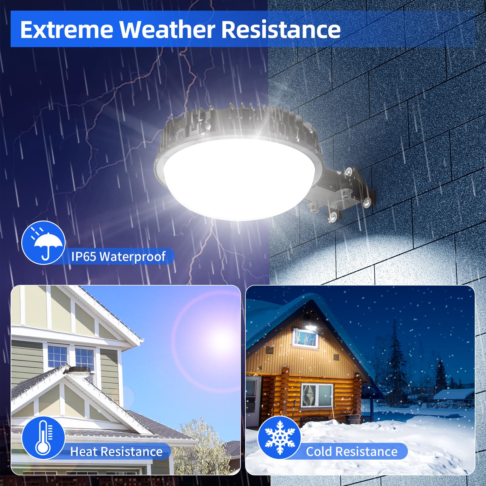 NUOGUAN 120W LED Barn Light, 18000LM, Dusk to Dawn Photocell, ETL Listed, 5000K Daylight, IP65 Waterproof, for Garage