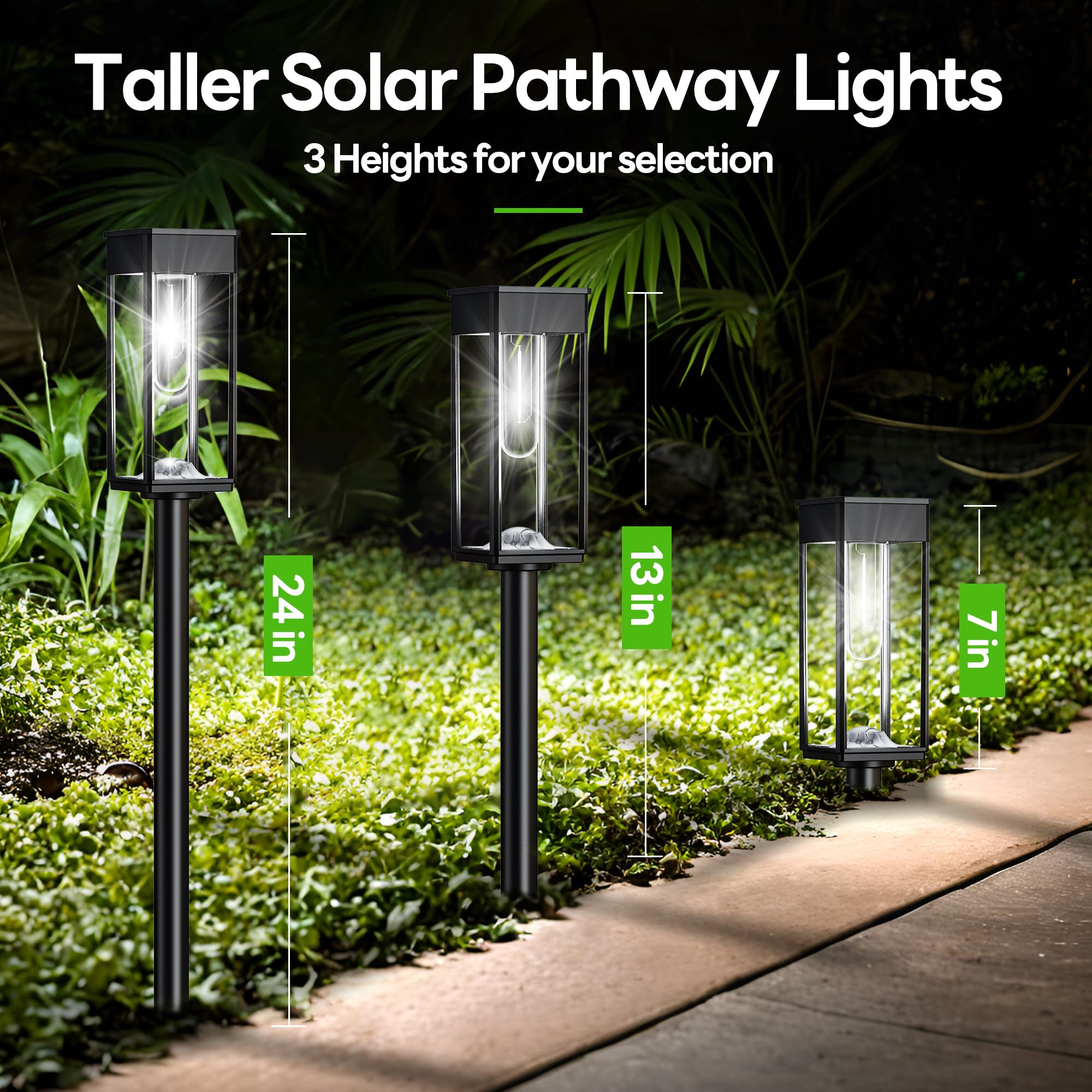 Solar Pathway Lights Outdoor 8 Pack,12Hrs Solar Lights Outdoor Pathway Lights Solar Powered, Solar Path Lights Outdoor Waterproo