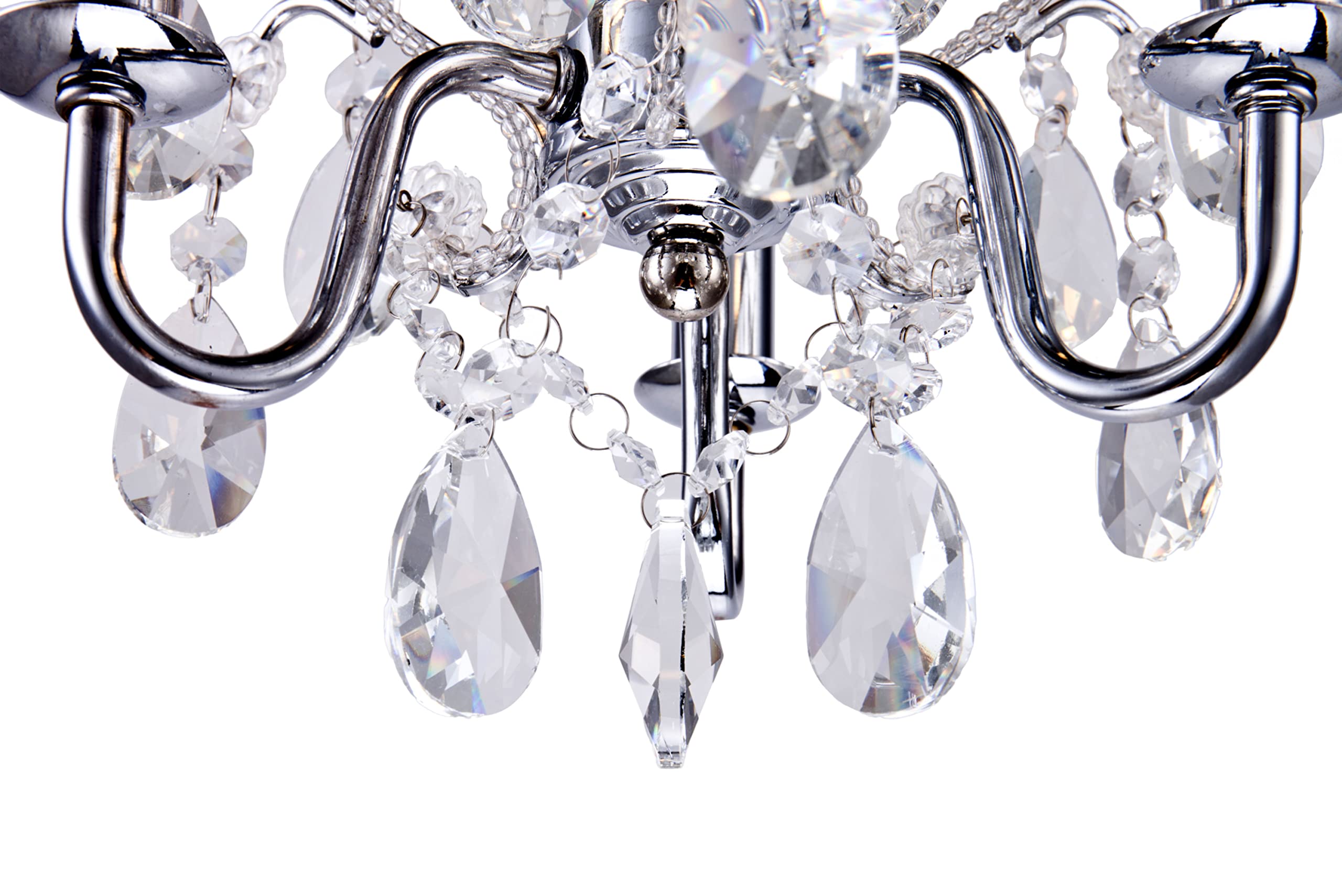 Elegant Lighting LD5019D9 Karter 3 Light 9-1/2'' Wide Taper Candle Chandelier  Polished Black