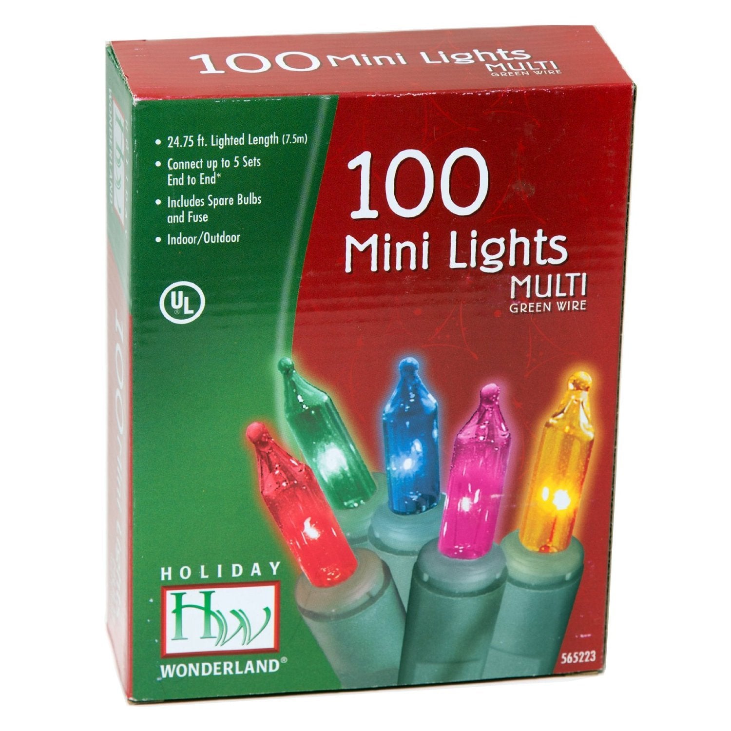 NOMA 100-Count Multi Color Christmas Light Set Model 40005-88 Green