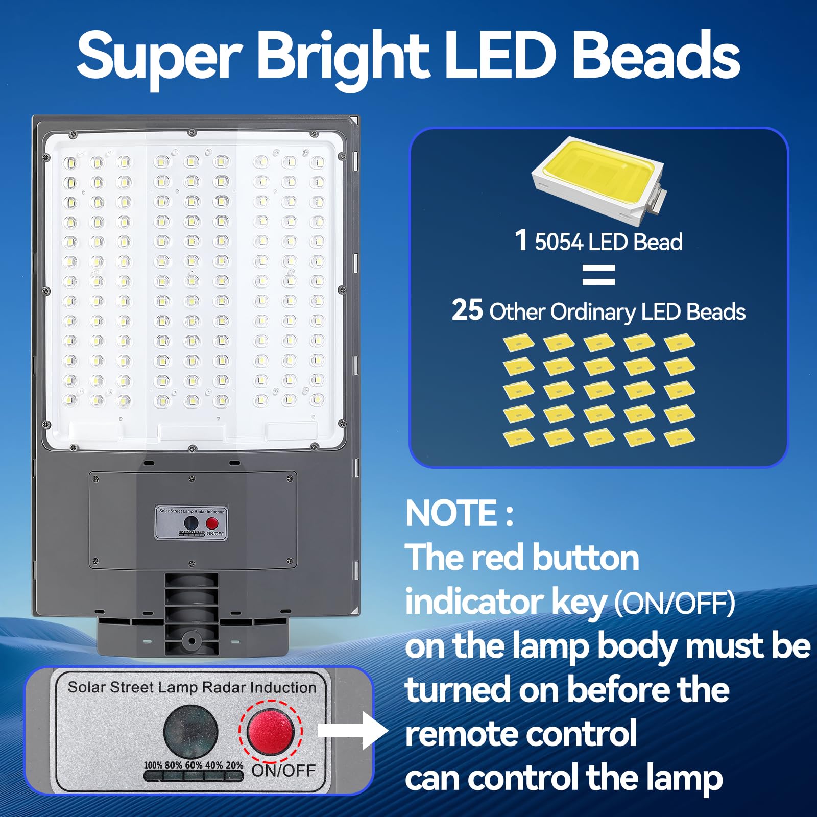 7000W Solar Street Lights Outdoor, 650000Lm 7000K Solar Parking Lot Lights Dusk To Dawn 40000Mah Ip67 Waterproof Solar Security