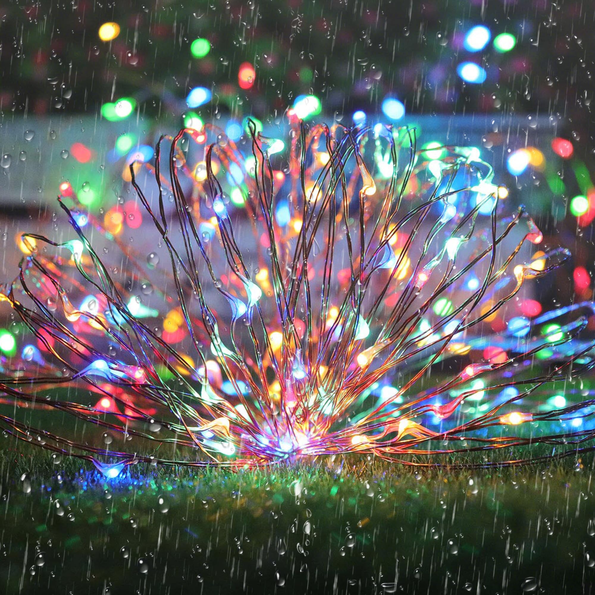Joomer Solar Fairy Lights, 104FT, 320LED, Waterproof, 8 Lighting Modes, Model SSM0080-S-2V, Multicolor
