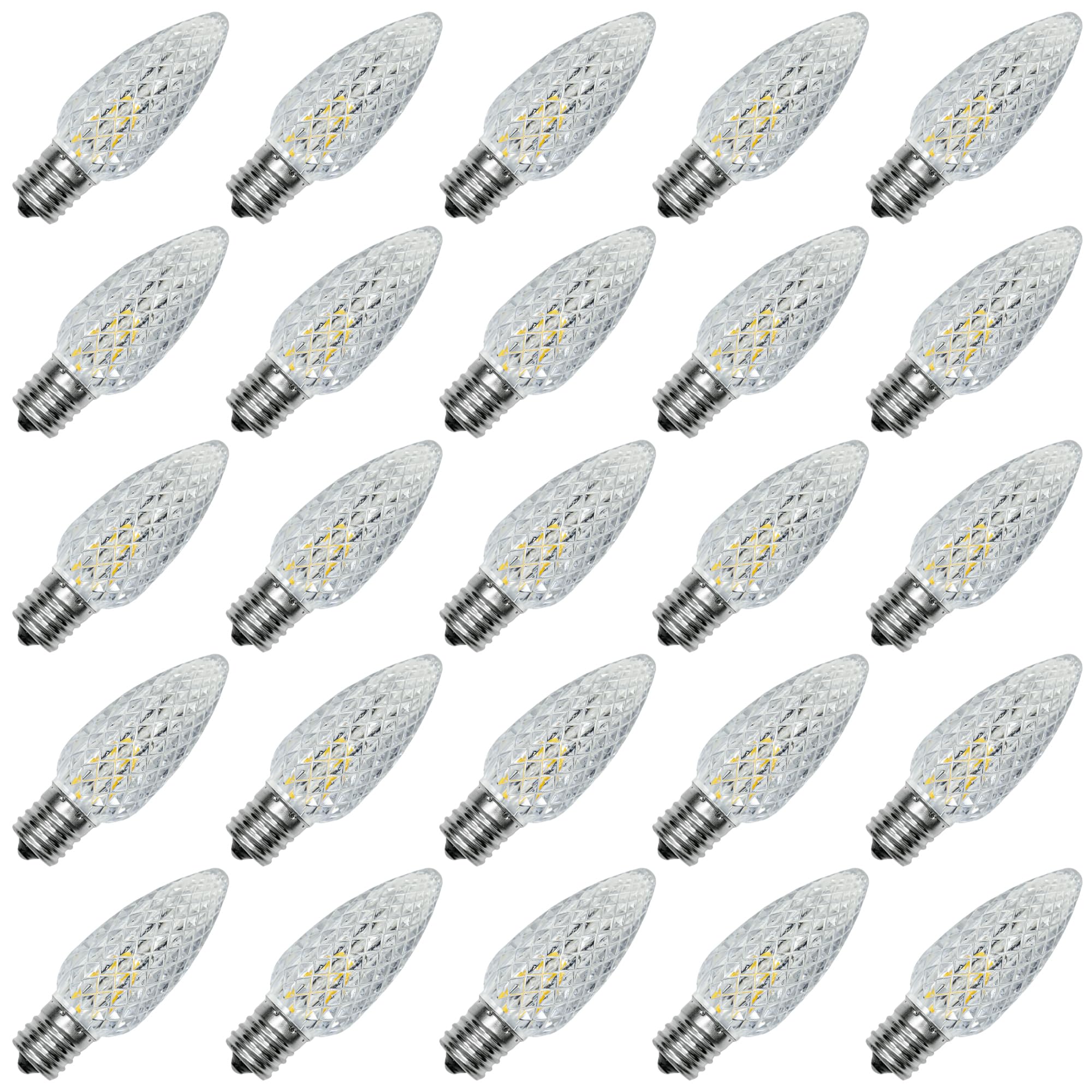 Bort 25 Pack C9 Led Replacement Christmas Light Bulb, 0.6W C9 Shatterproof Led Bulbs For Christmas String Light, E17 Intermediat