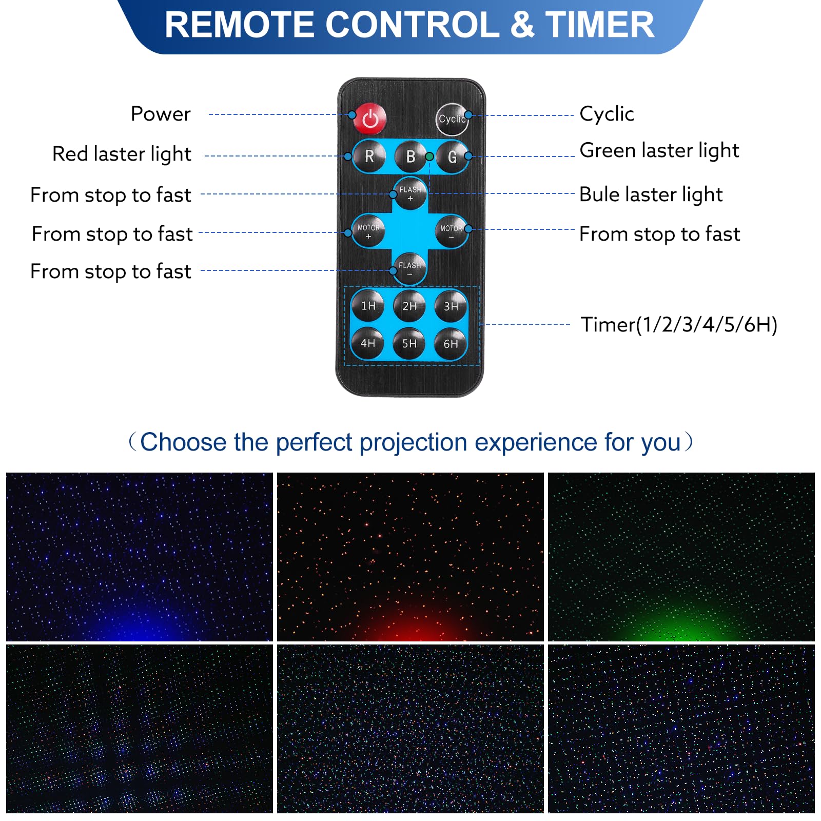 Alinkey Outdoor RGB Laser Projector Lights - 3 Color Starry Sky & Firefly Effects, IP65 for Holiday Decor, Model SE369