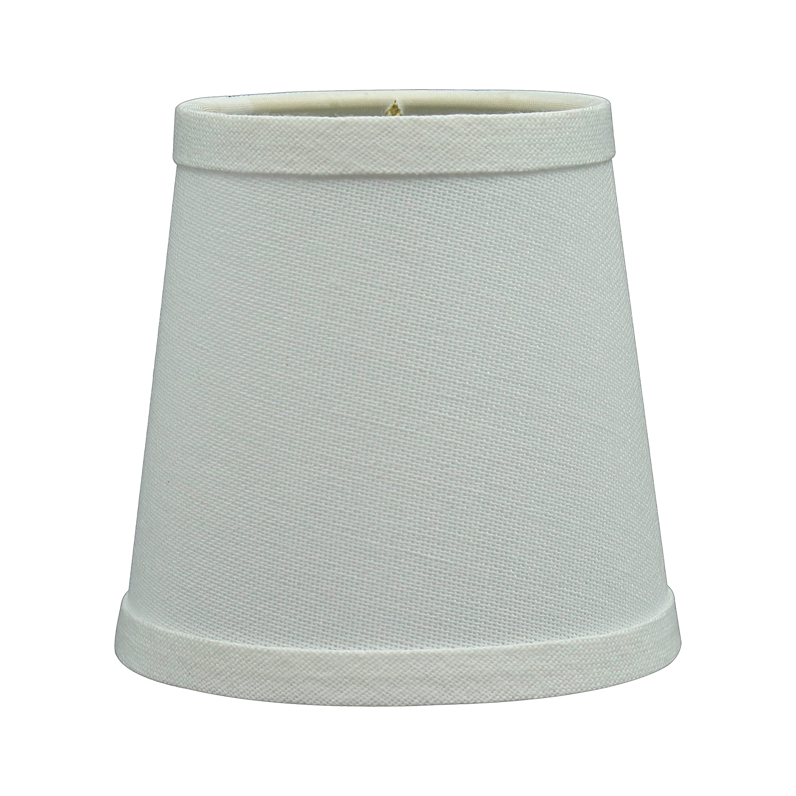 Aspen Creative 32722-2A, Empire Clip-On Chandelier Lamp Shade, White, 3" Top X 4" Bottom X 4" Slant Height, Set Of 2