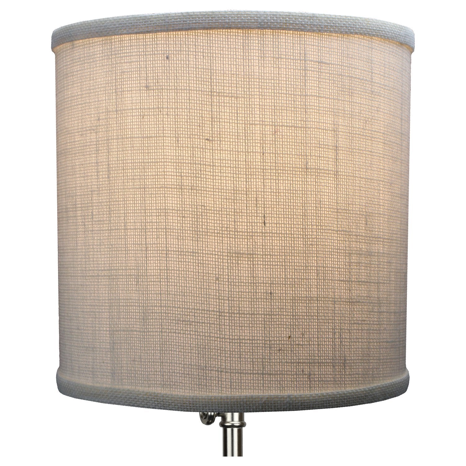 Fenchelshades.Com 10'' Top Diameter X 10'' Bottom Diameter 10'' Height Fabric Drum Lampshade Spider Attachment (Burlap Off White
