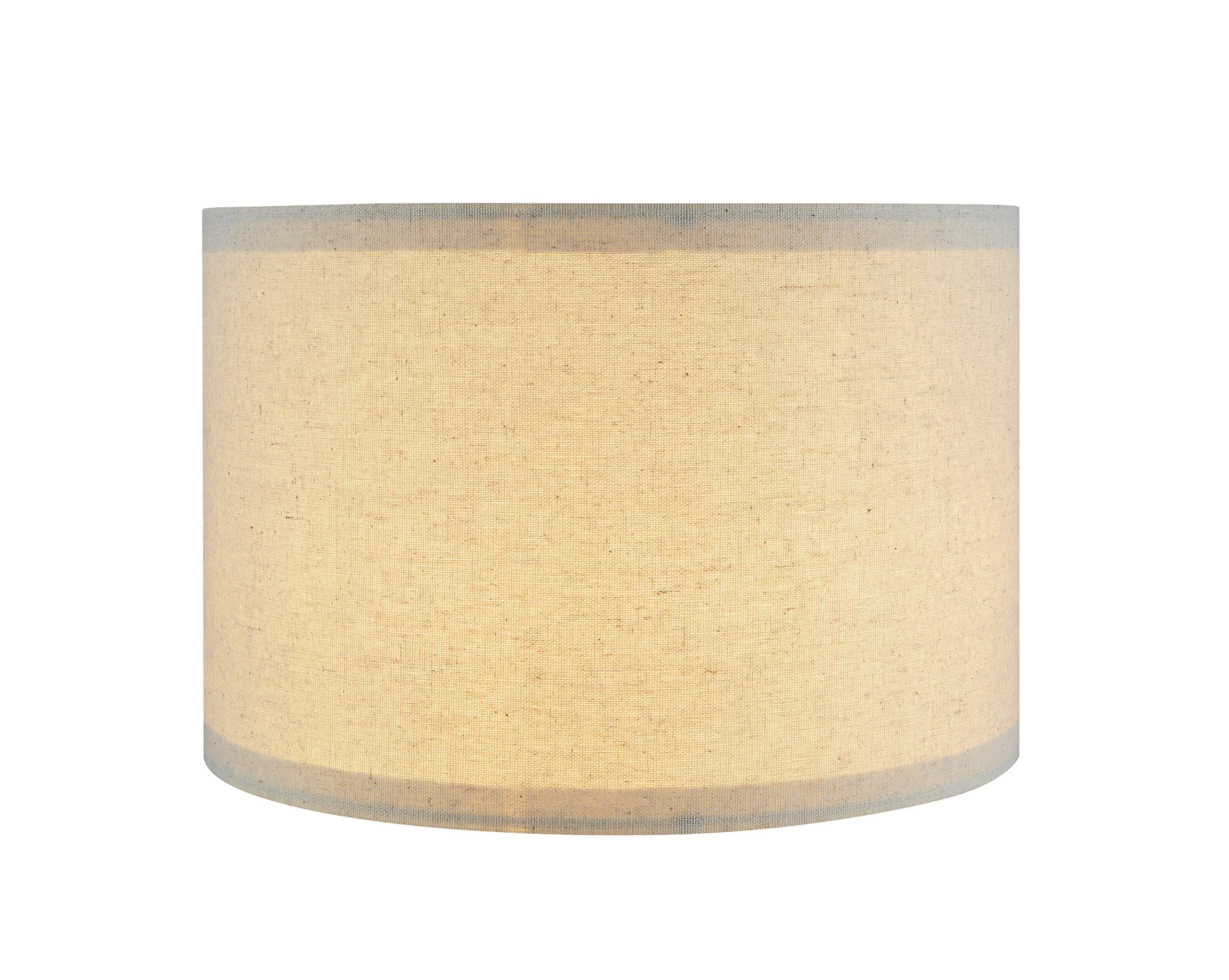 Aspen Creative 38301-2, Drum Collapsible Spider Lamp Shade, Oatmeal, 12 Top x 12 Bottom x 8 Height, Set of 2