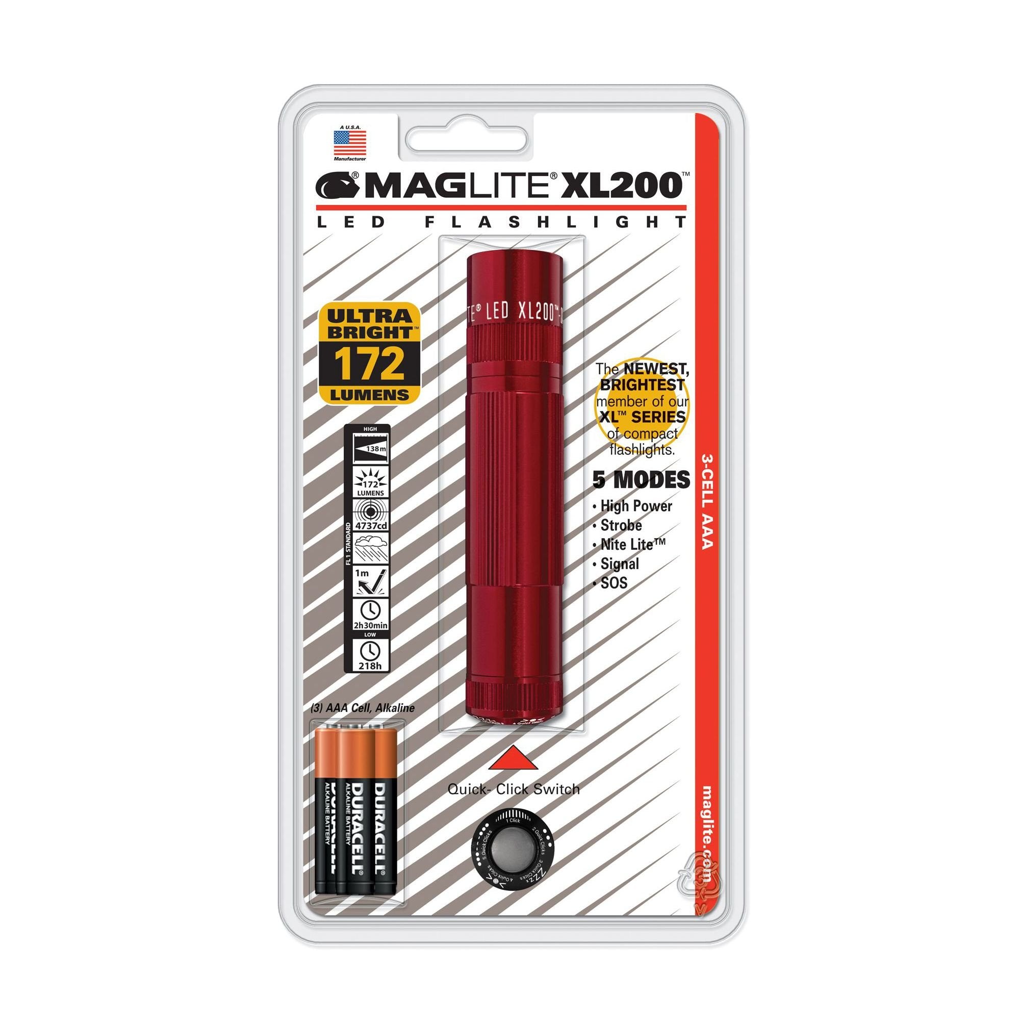 MagLite - XL200-S3016 Maglite XL200 LED 3-Cell AAA Flashlight, Black