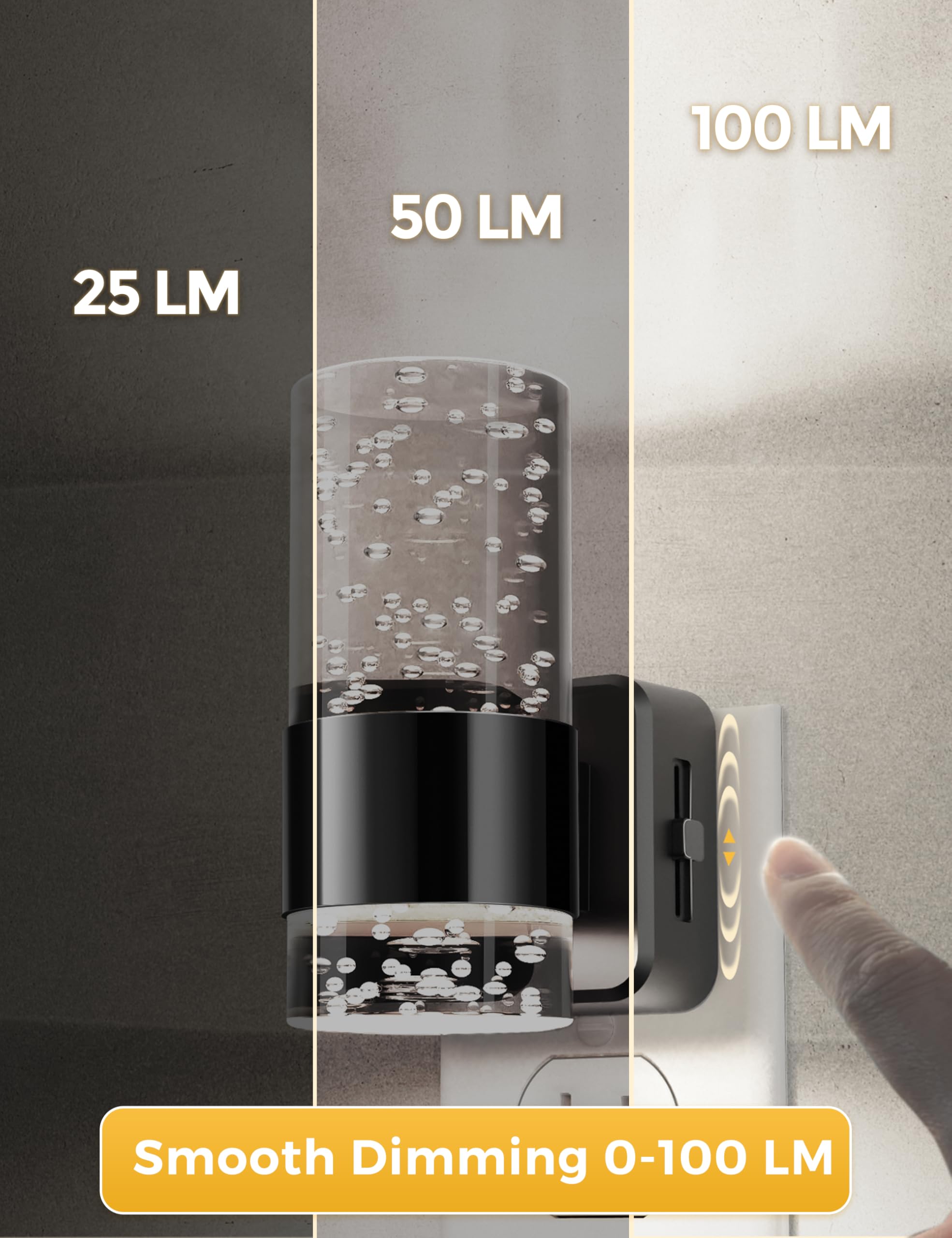 L Lohas Led Night Light,Dimmable Night Lights Plug Into Wall, Acrylic Nightlights With 0-100 Lm Adjustable Brightness, 5000K Plu