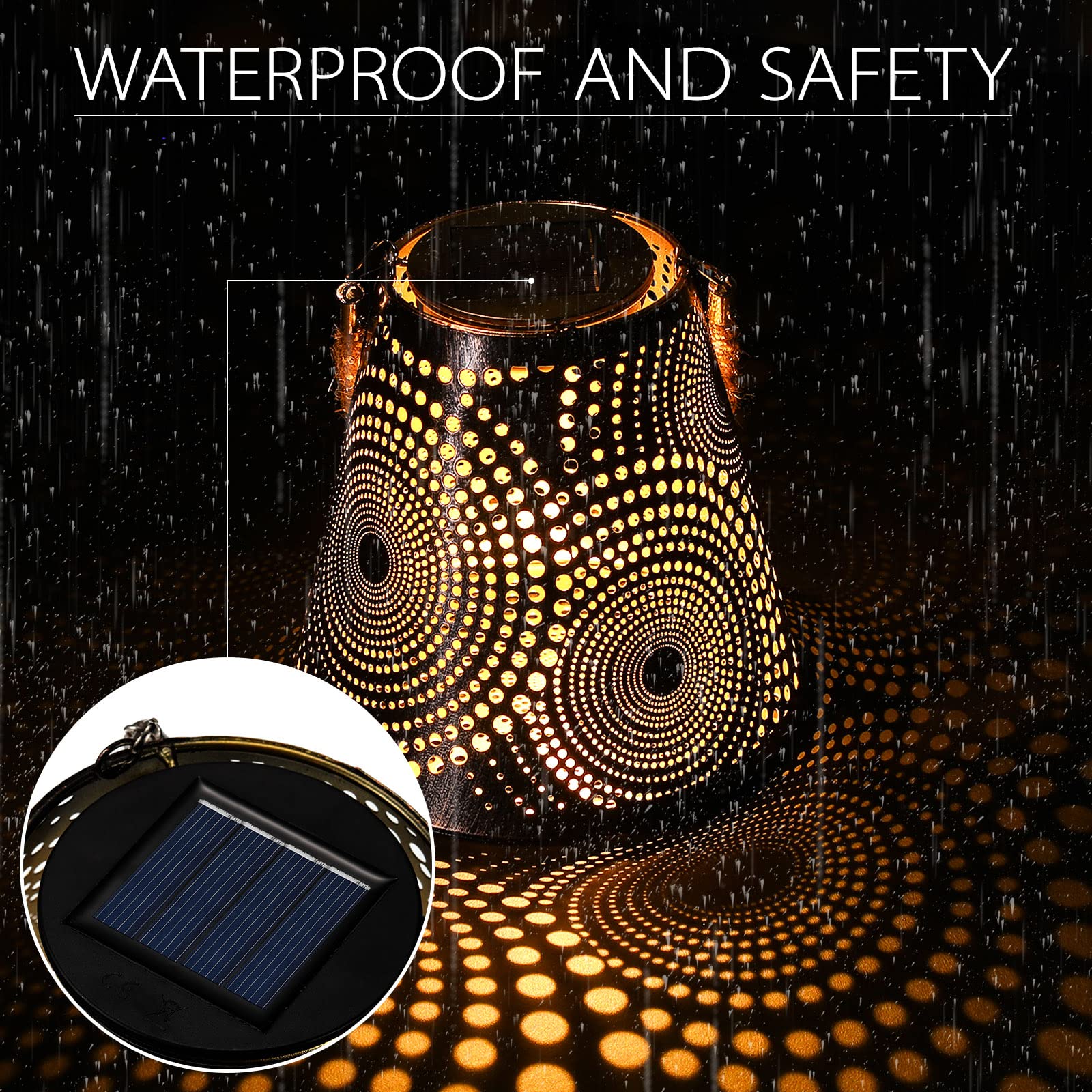 12 Pack Solar Light Parts - Waterproof Led Solar Panel Lantern Lid Light Outdoor Replacement Top Kit For Hanging Lanterns Patio Decor (3.15 In)