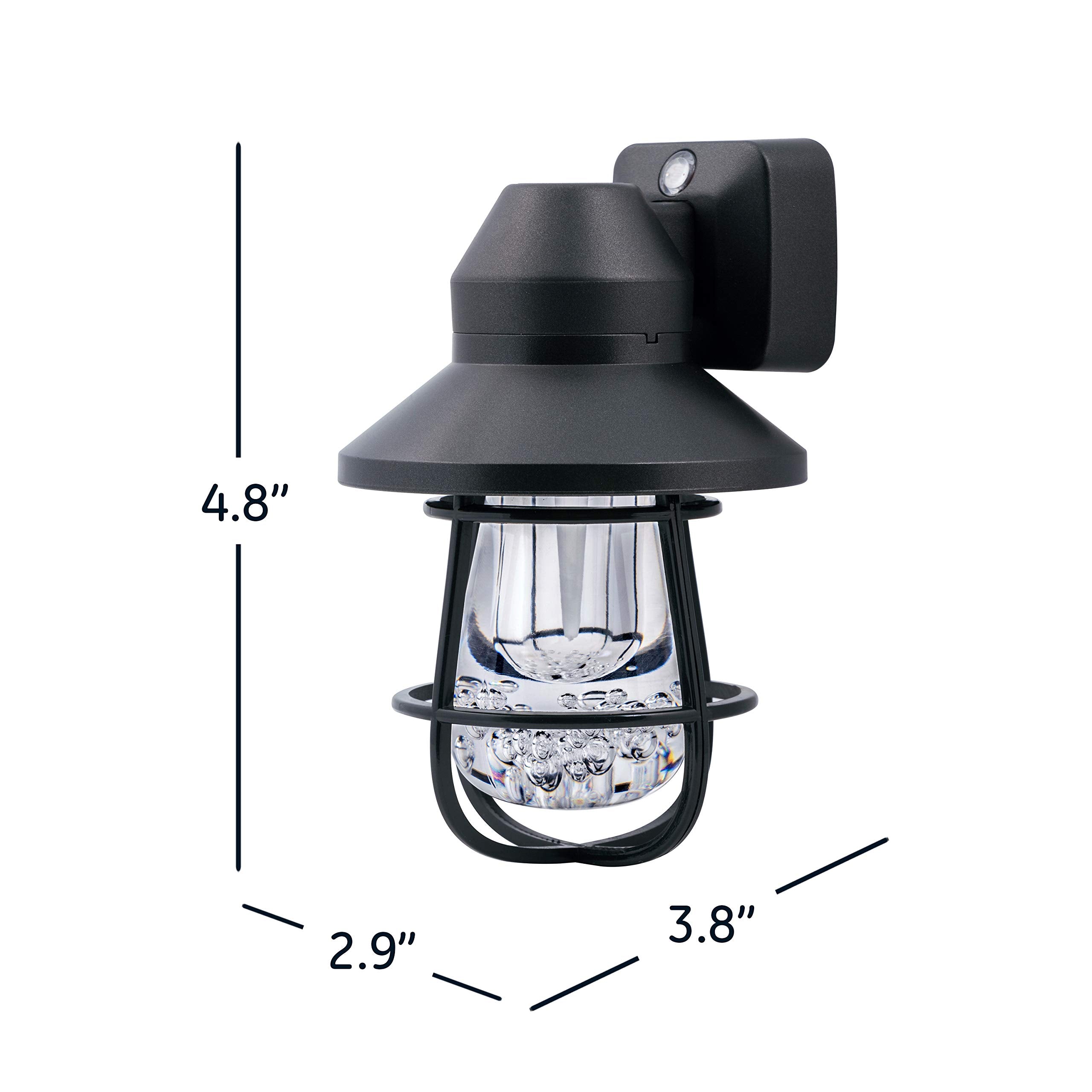 GE Vintage LED Night Light, Dusk-to-Dawn Sensor, Acrylic, 4 Pack, Black, Model 62461 - Ideal for Bedroom, Bathroom, Kitchen, Hallway