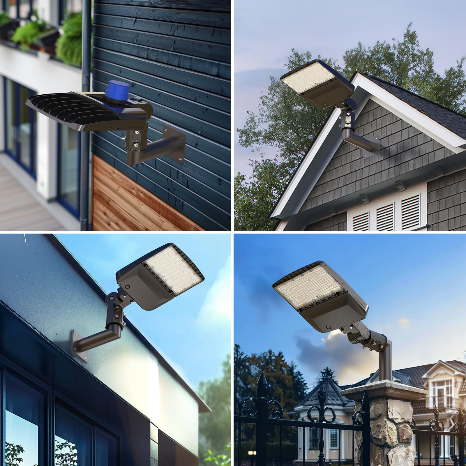 Hyperlite Wall Mount Bracket: 90 Degree For Parking Lot Light - L Shape Bracket For 2 3/8 Inch Slip Fit Lights, Lighting Mountin