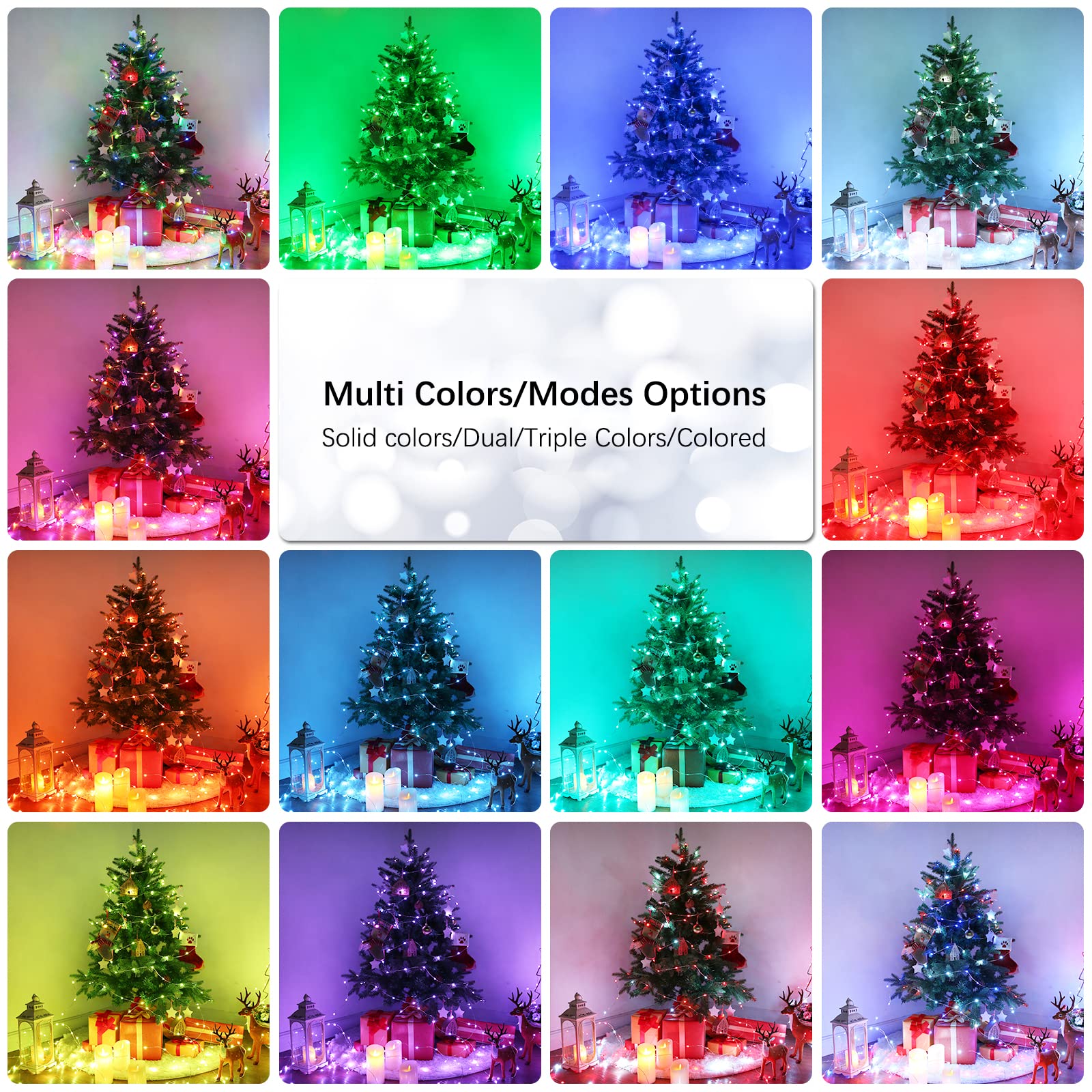 BrizLabs Halloween Fairy String Lights, 33ft 100 LED Color Changing Christmas Fairy Lights with Remote Timer, USB RGB Halloween