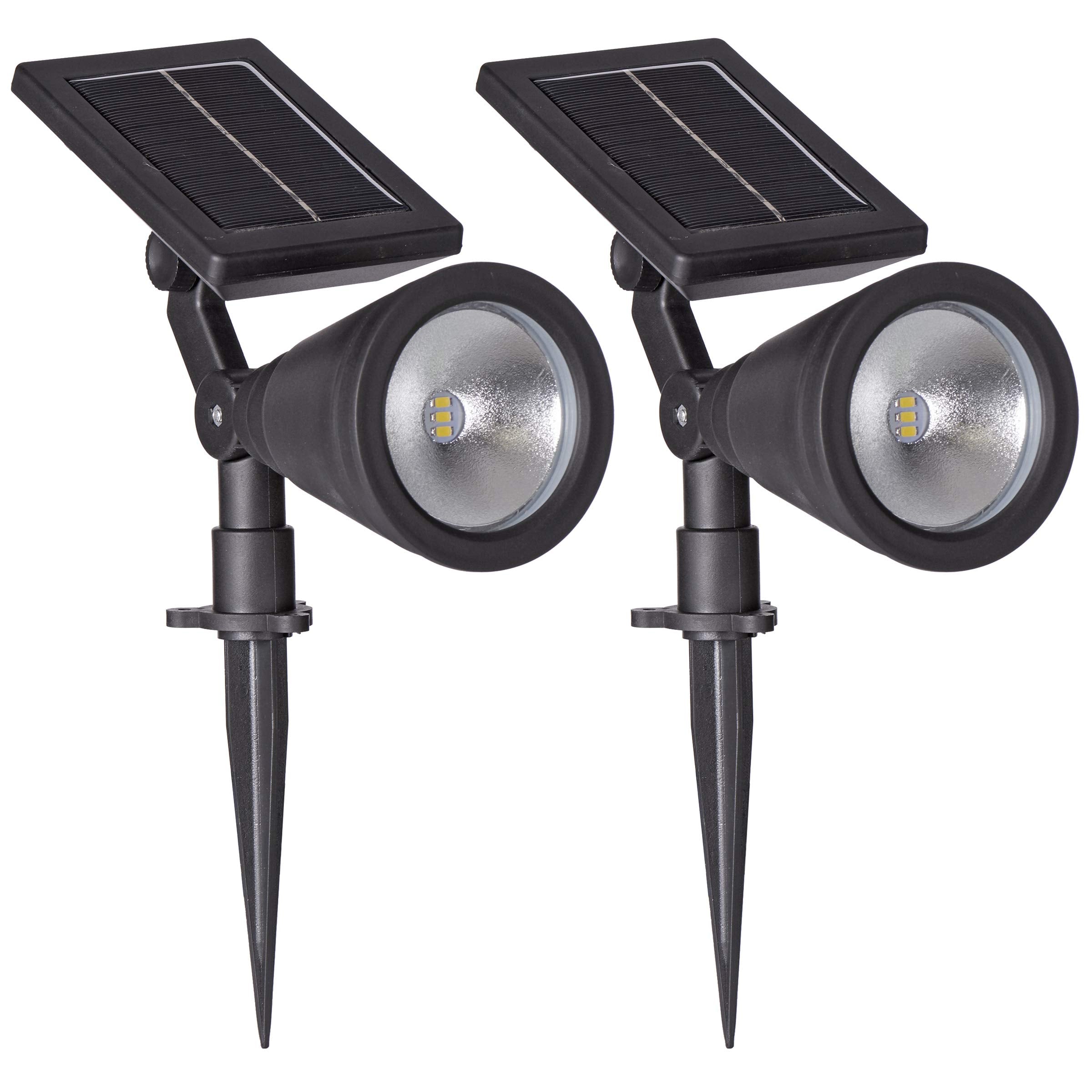 Sterno Home Outdoor Solar LED Black Light Kit, Waterproof Security Lighting, 2 Pack, Black, Model GL40460