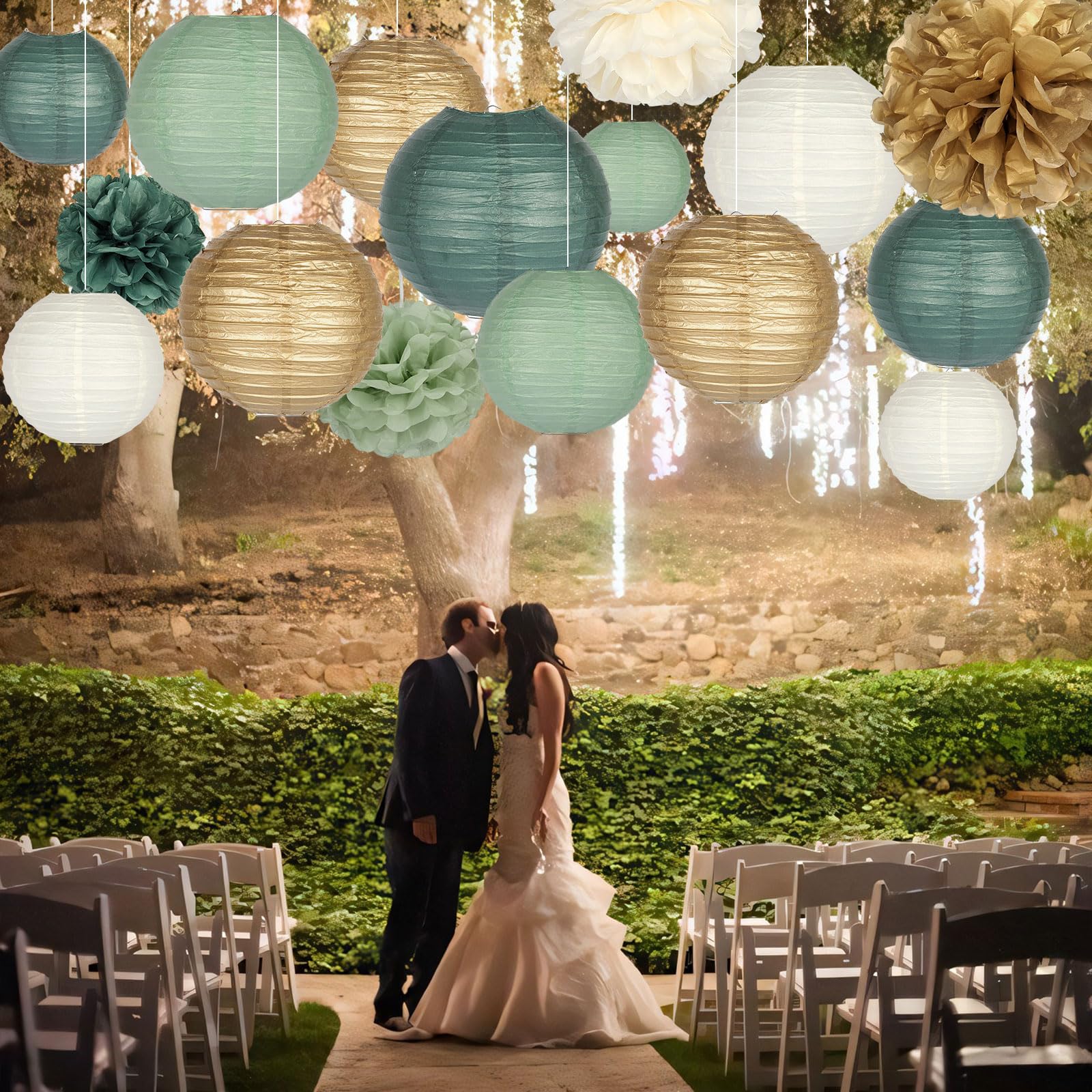Bluaqua Paper Lanterns Party Decorations: Paper Lantern For Rustic Party Bridal Shower Wedding Sage Green Birthday Party Home De