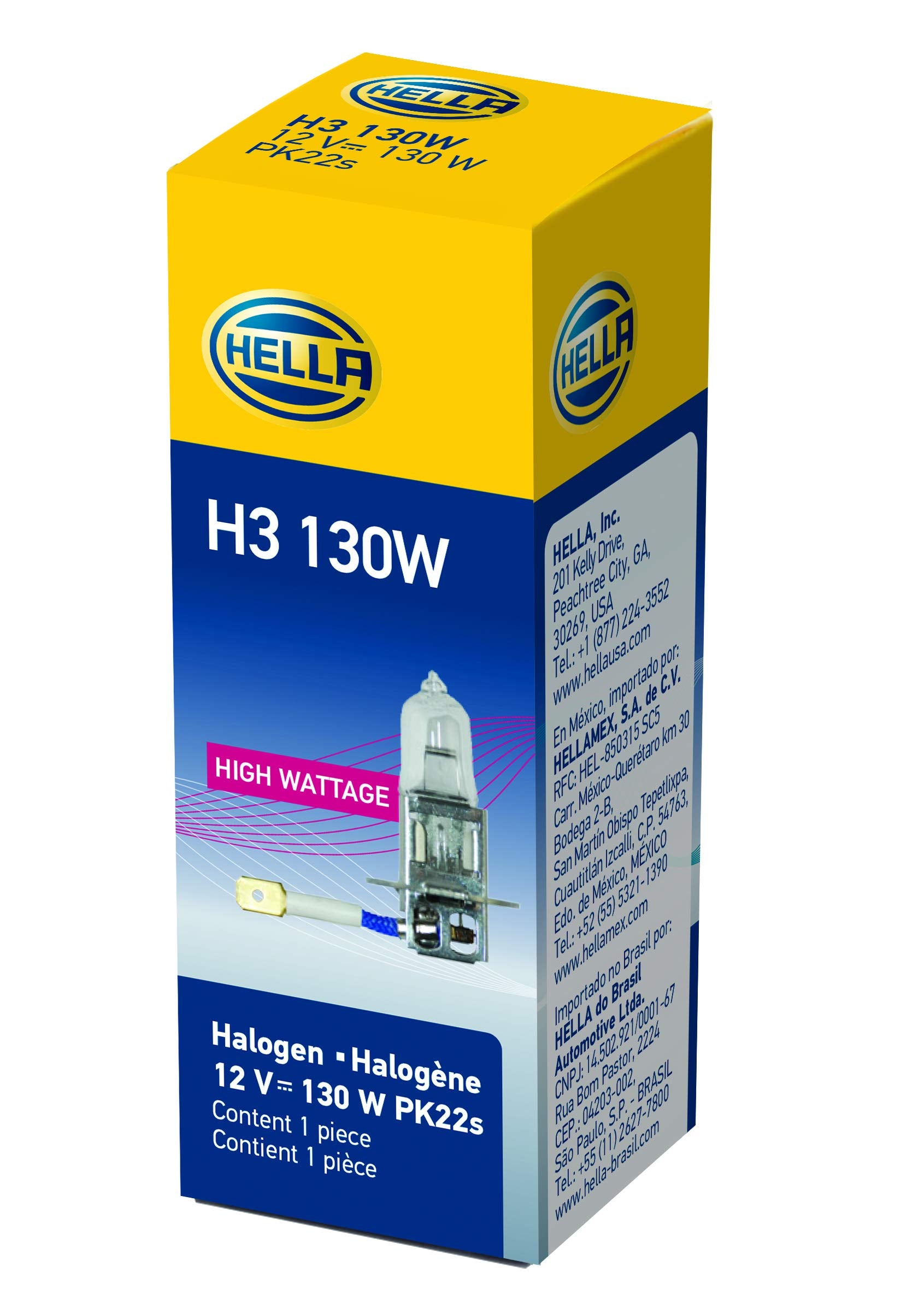 HELLA H3 130W High Wattage Bulb, 12V