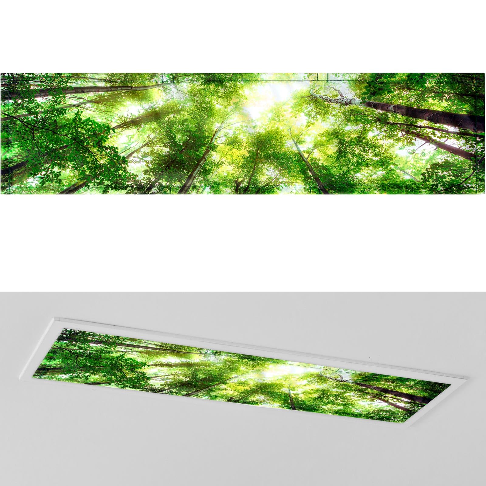 Wowangce 1 Pc 1 x 4 Feet Fluorescent Covers for Ceiling Lights Magnetic Ceiling Light Cover with 8 Magnets for School Classroom 