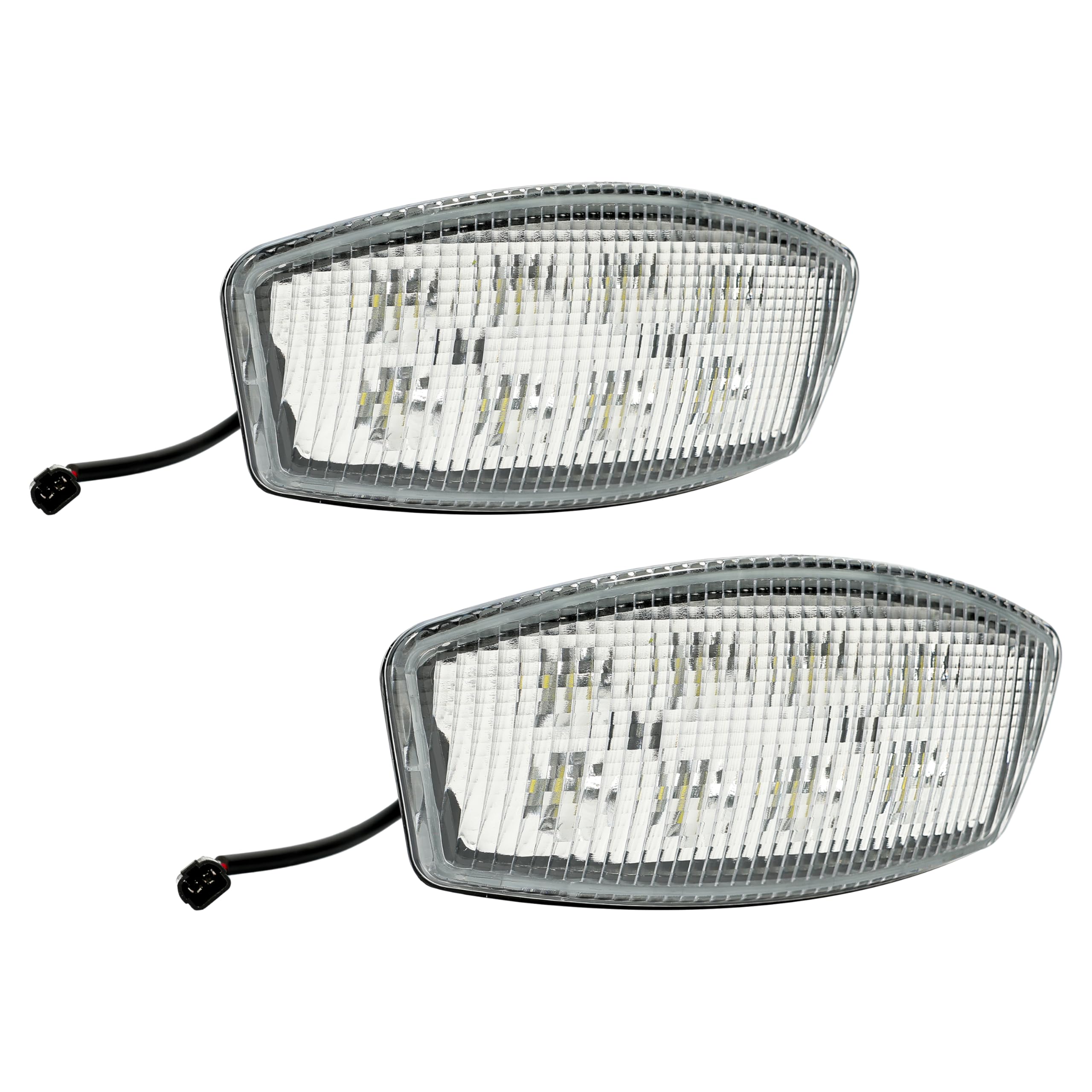 HECASA LED Cab Light for Kubota Tractors, 12V 24W, Clear Lens, Plastic & Aluminium Alloy, Model VC-LYPL-308-2, 2 pcs
