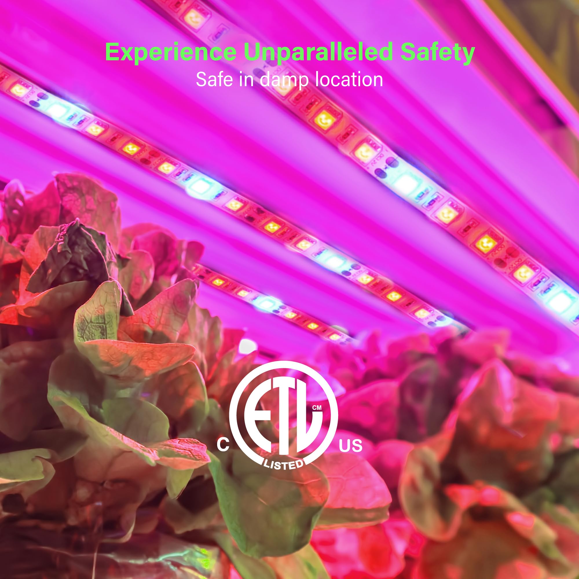 Zone Industry Corp. Led Grow Light Tape, 11.8 Feet / 360 Cm Plant Growing Light Strip Kit For Indoor Gardening, Full Spectrum, 24 Watt, Water Resistant, Plug-In Design