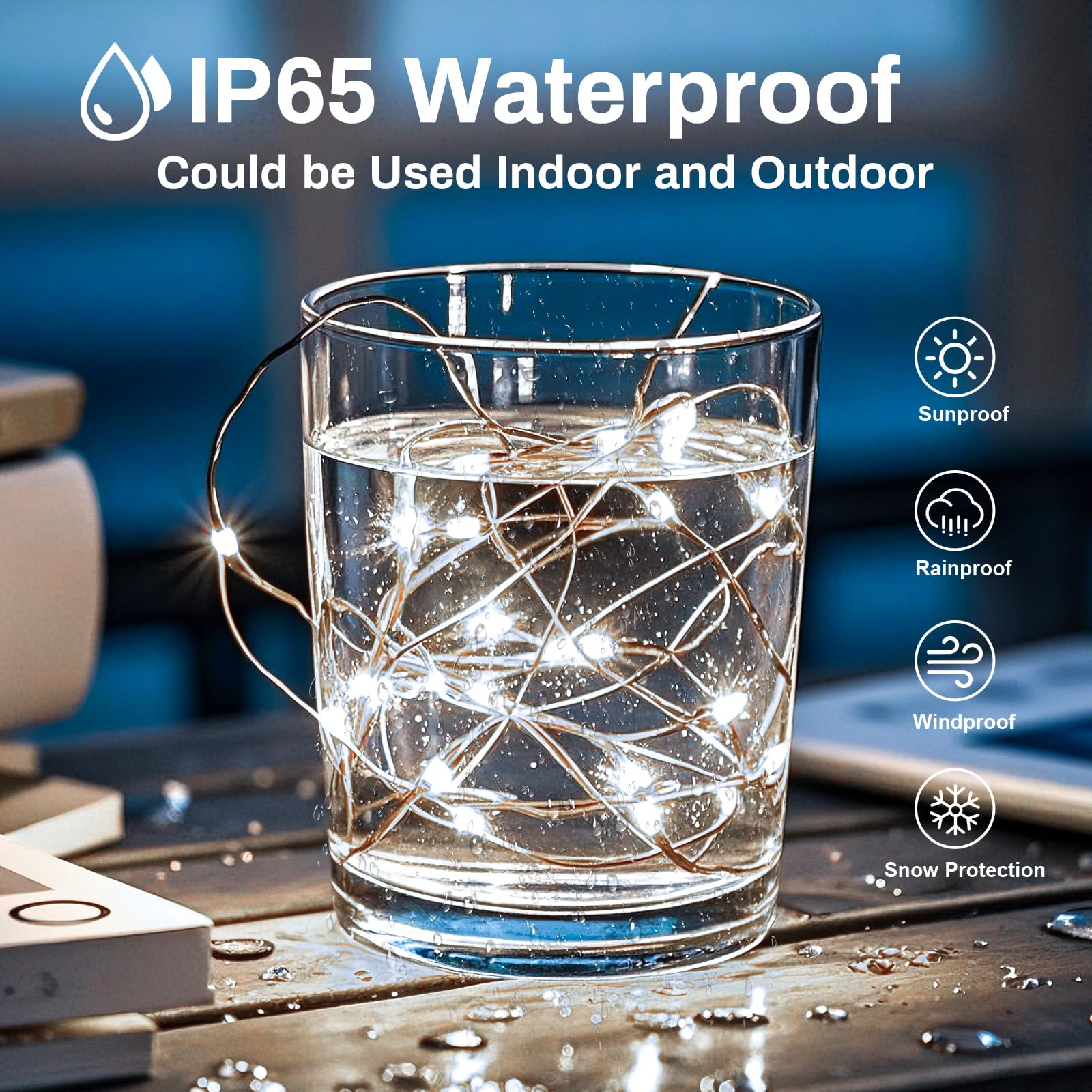 ZGWJ LED Fairy Lights Battery Operated, 50 LED 16FT Copper Wire Mini String Lights Waterproof Starry Lights for Bedroom,Hallowee