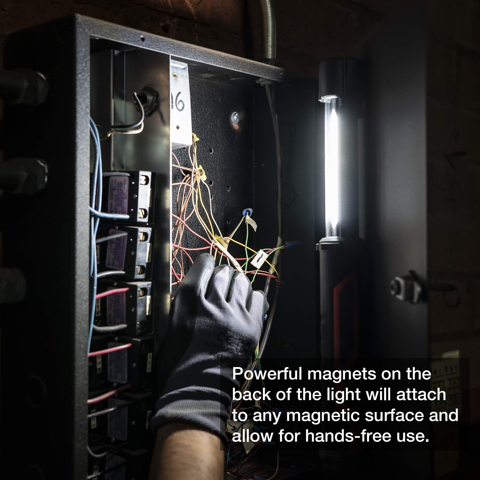 Neiko 40337A Cordless 10-Watt 2-In-1 Cob Led And Uv Work Light With Rechargeable 4000-Mah Li-Ion Battery, Up To 8 Hours Run Time, Magnetic With 2 Swivel Hooks