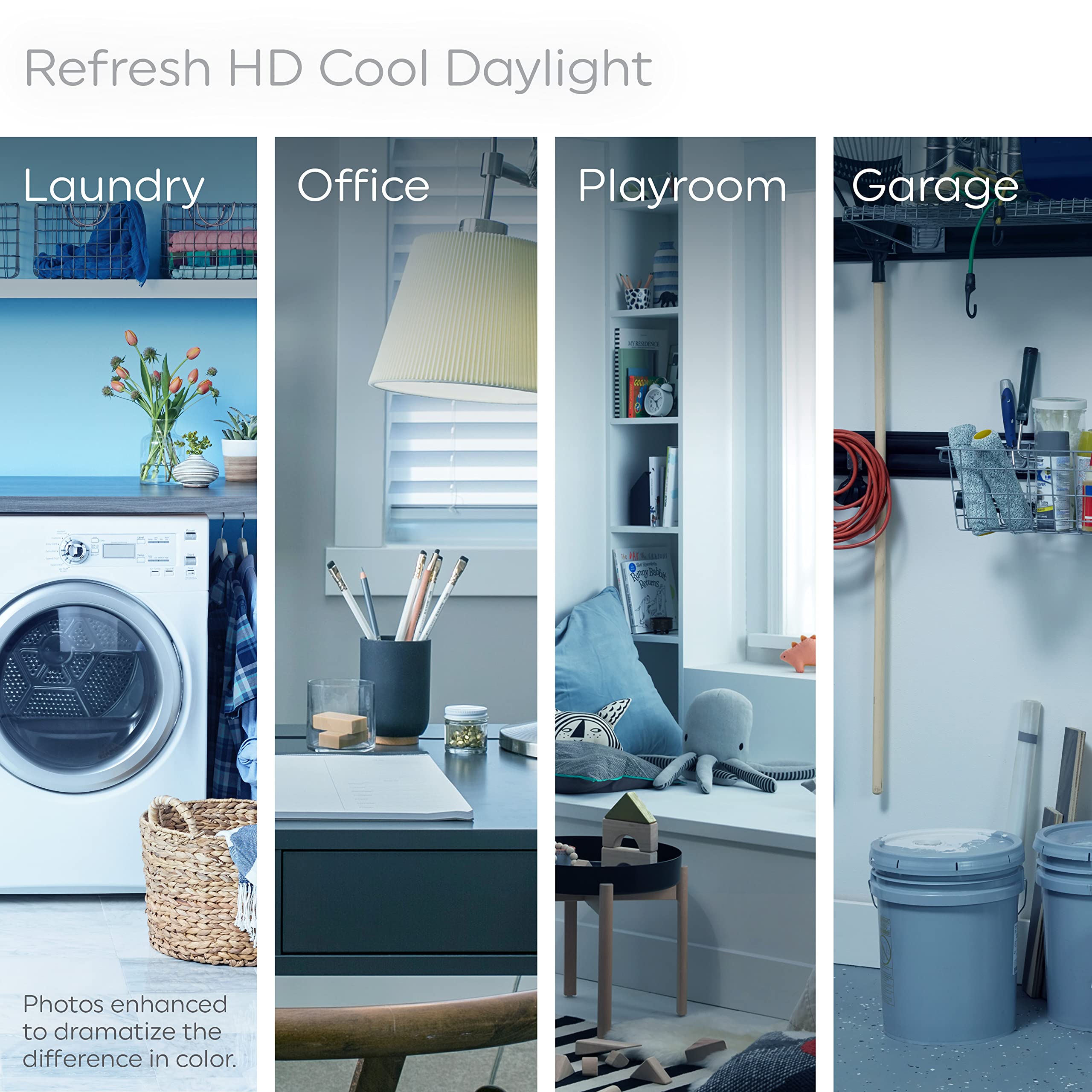 Ge Lighting Refresh Led Light Bulbs, 60 Watt Eqv, Daylight Hd Light, A15 Ceiling Fan Bulbs, Medium Base (2 Pack)