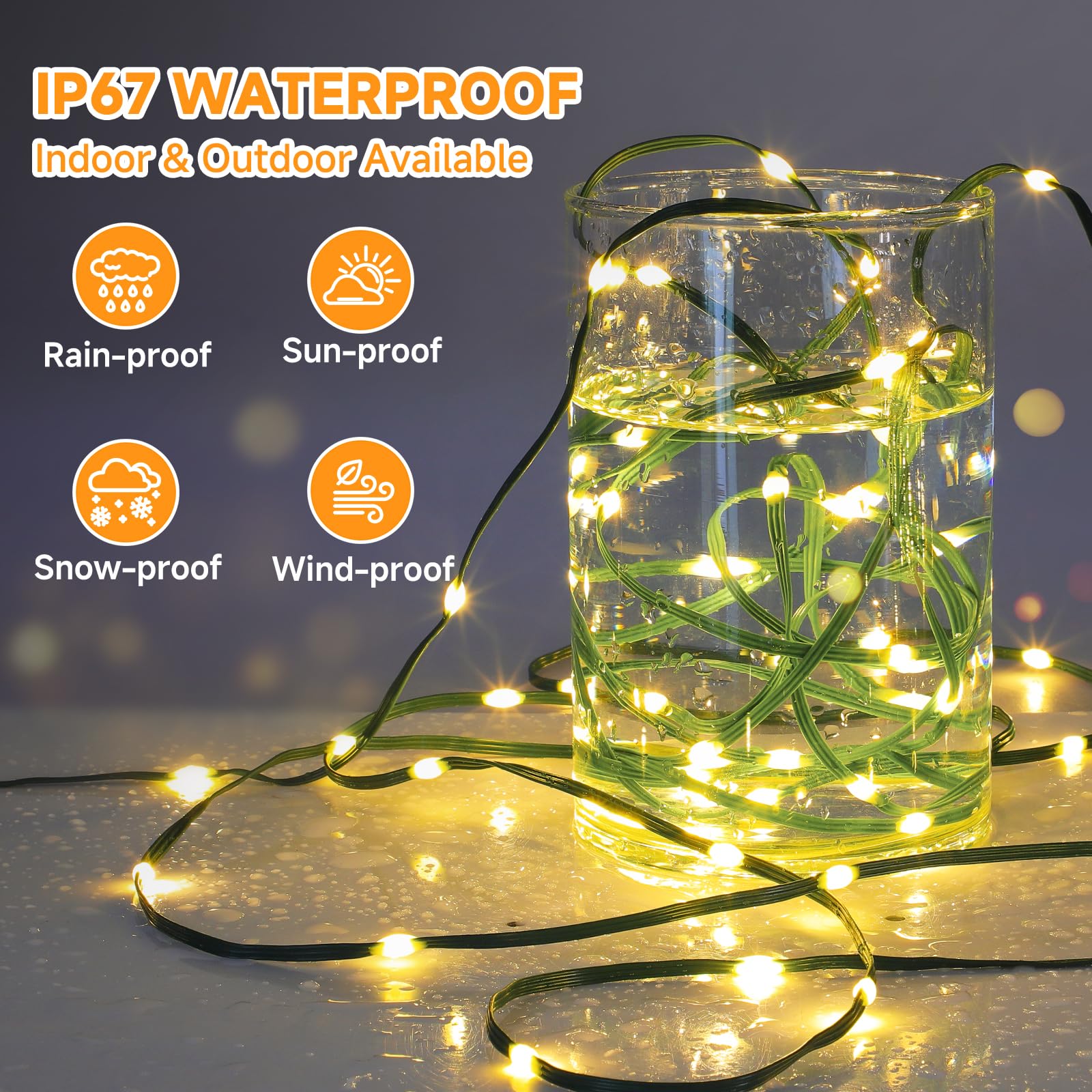 Mlambert 1500 Led Christmas Lights 492Ft  Outdoor Waterproof Dimmable Fairy Lights With Remote  8 Modes Indoor Lighting For Holiday D?Cor  Warm White