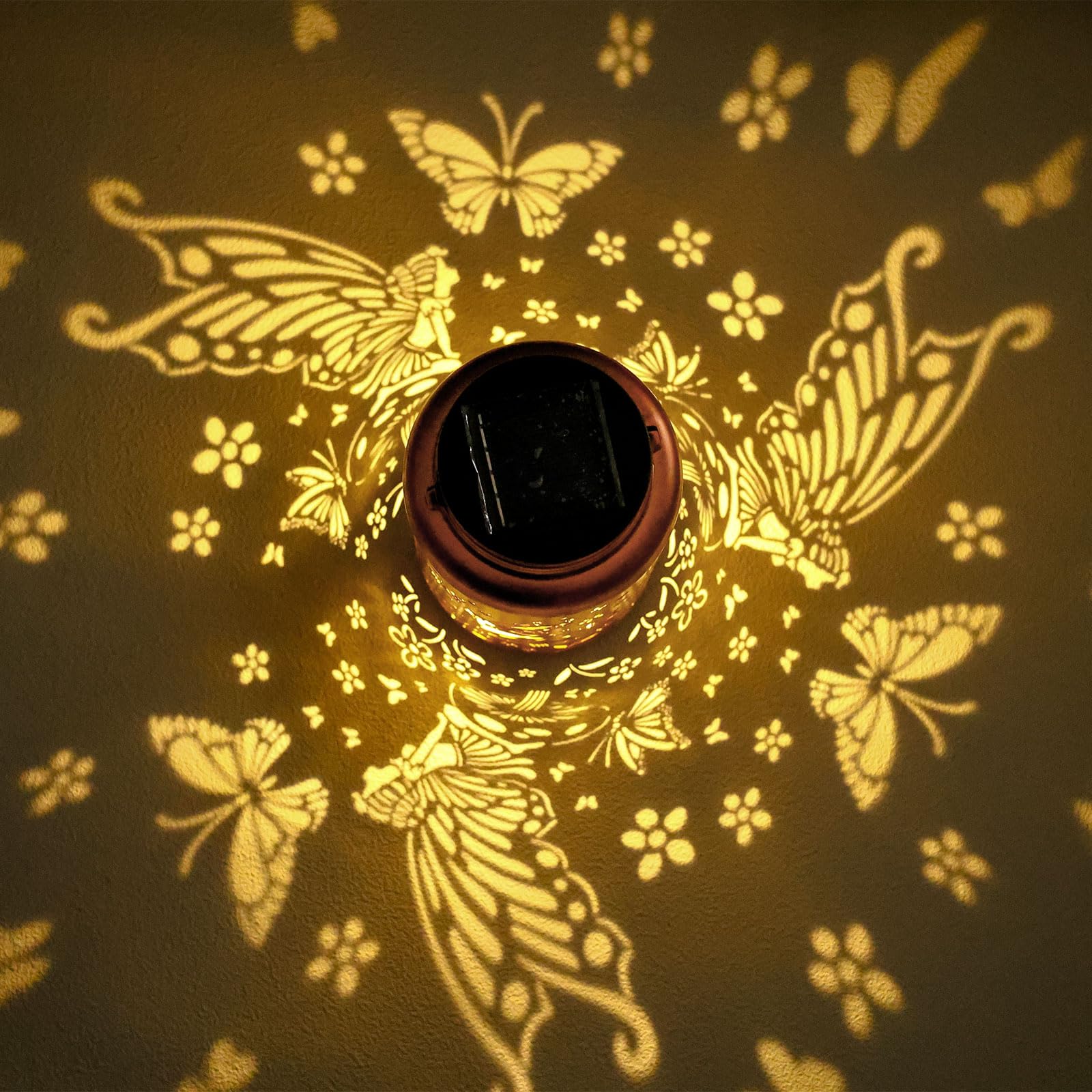 Fairy Solar Lanterns Outdoor Waterproof Hanging Butterfly Solar Lights Metal Decorative Led Lanterns Outside Christmas Gifts For