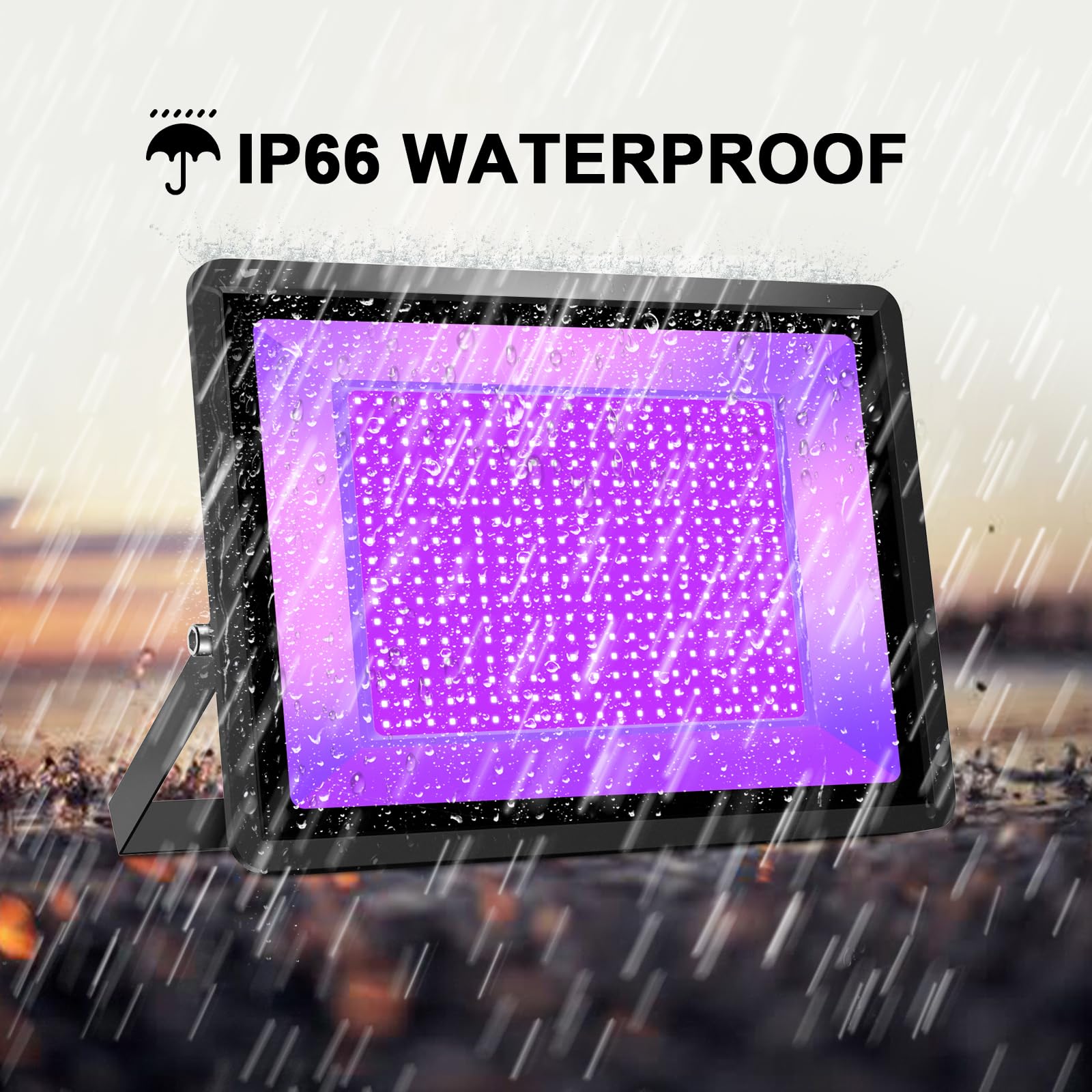 Black Lights Tansir 500W Led Black Lights Flood Light Outdoor With Plug(6Ft Cable) For Blacklight Party, Stage Lighting, Aquariu