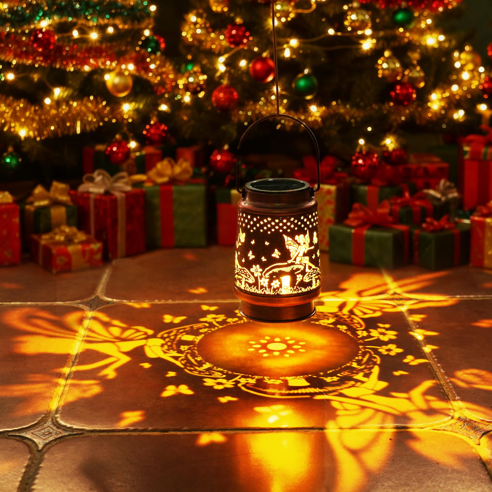 Homemory Christmas Gifts For Women Mom Grandma  Solar Lanterns Fairy Lights Outdoor Waterproof Garden Decor  Led Hanging Solar Lights For Yard  Patio  Backyard  Porch  Lawn