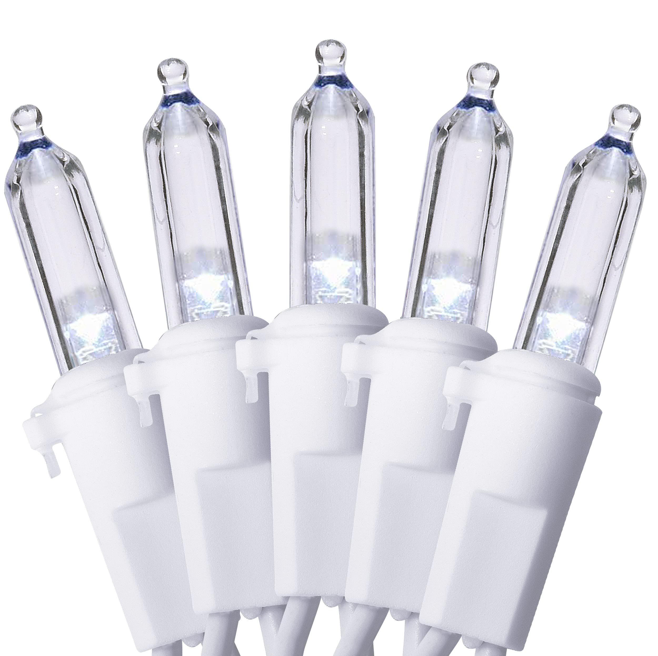 Holiday Essence 100 LED Christmas String Lights Set, 26.9 Ft, Cool White, Indoor/Outdoor, UL Certified, Model YOS100/2SW-MC