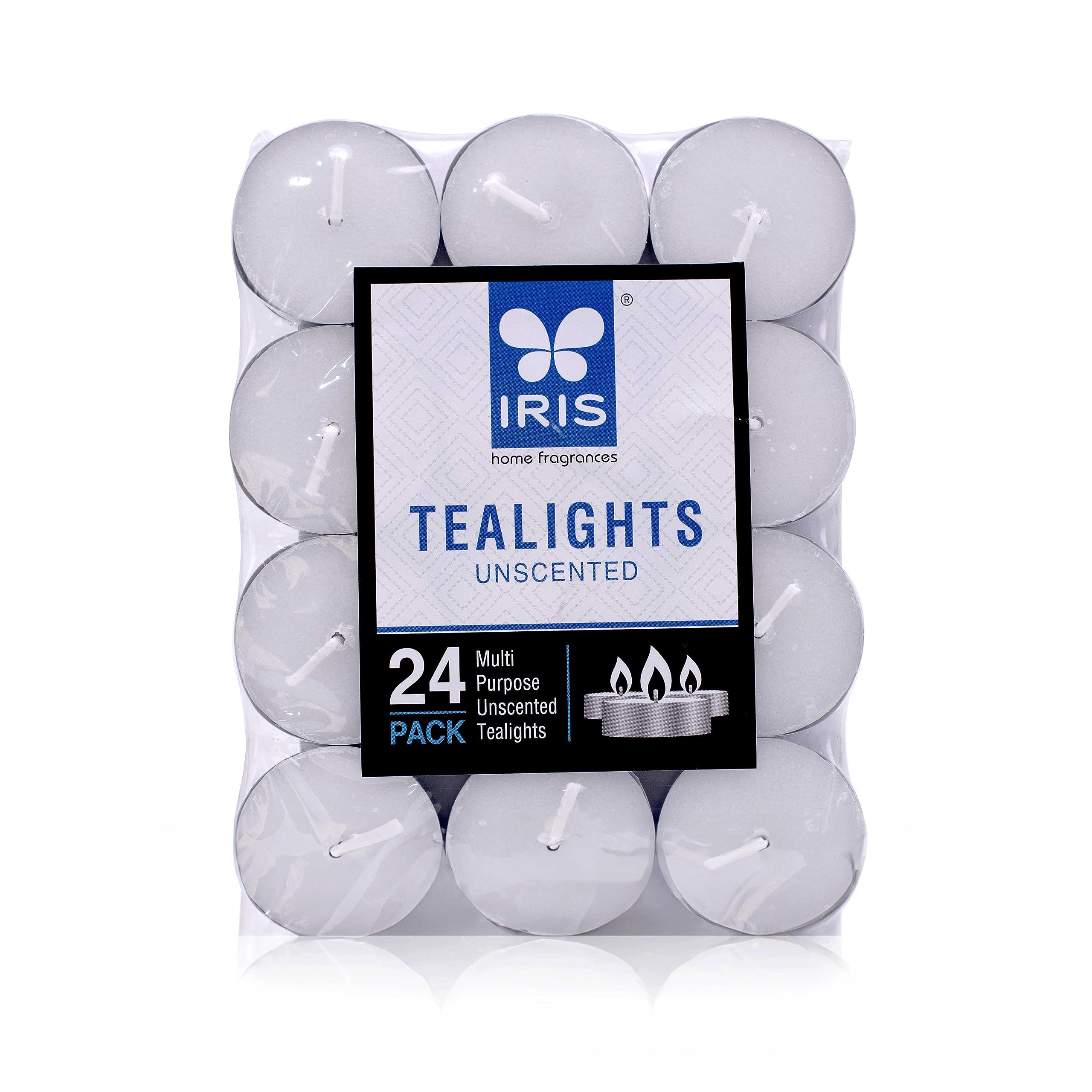 Iris Tealight Wax Candle Set with 2 and Half Hours Burning time,9gm Each Tea Lights