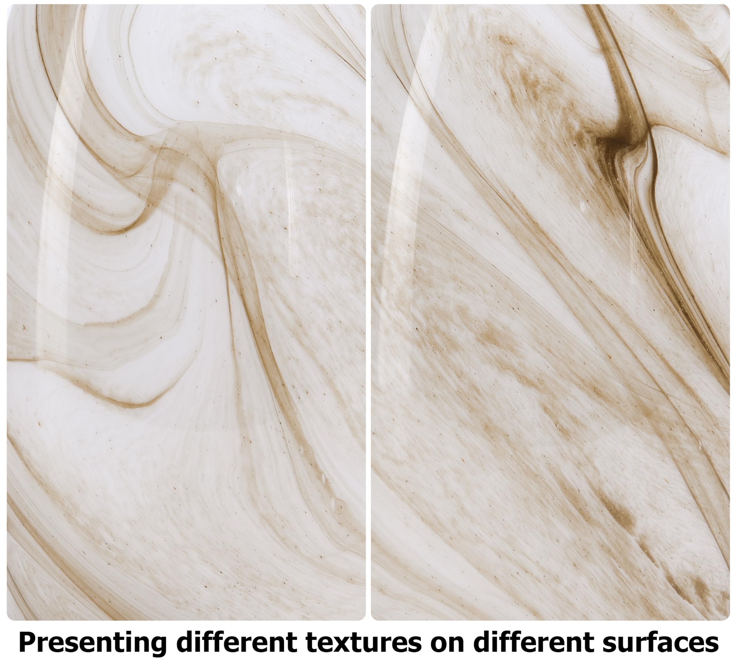 Go&So Honey-Bronze Gradient Flow Pendant Light Shade  7.8H Oval Fixture  1.57 Fitter  2 Pack Kitchen Pendant Lighting Over Island -Hand-Blown Fluid Line Texture For Chandelier Replacement Shades Set