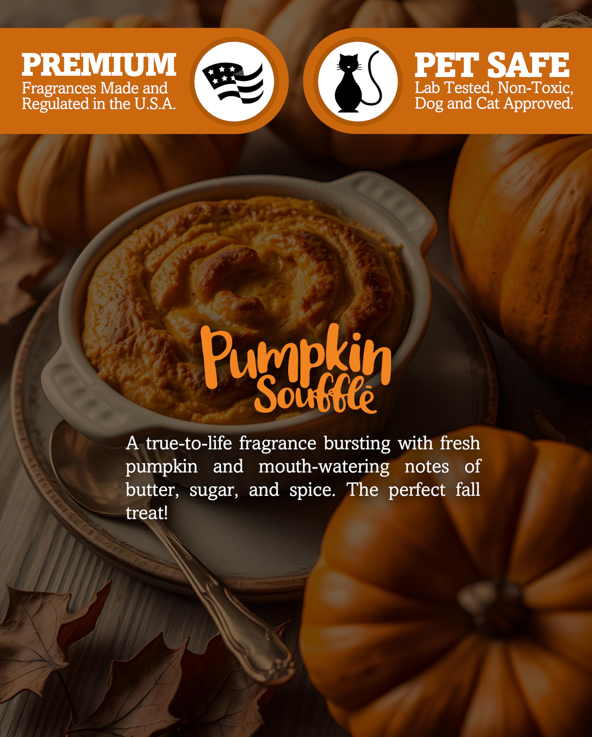 Shorties Candle Company Pumpkin Souffle Tealight Candles - Highly Scented, Beige, Paraffin Wax - 6 Pack