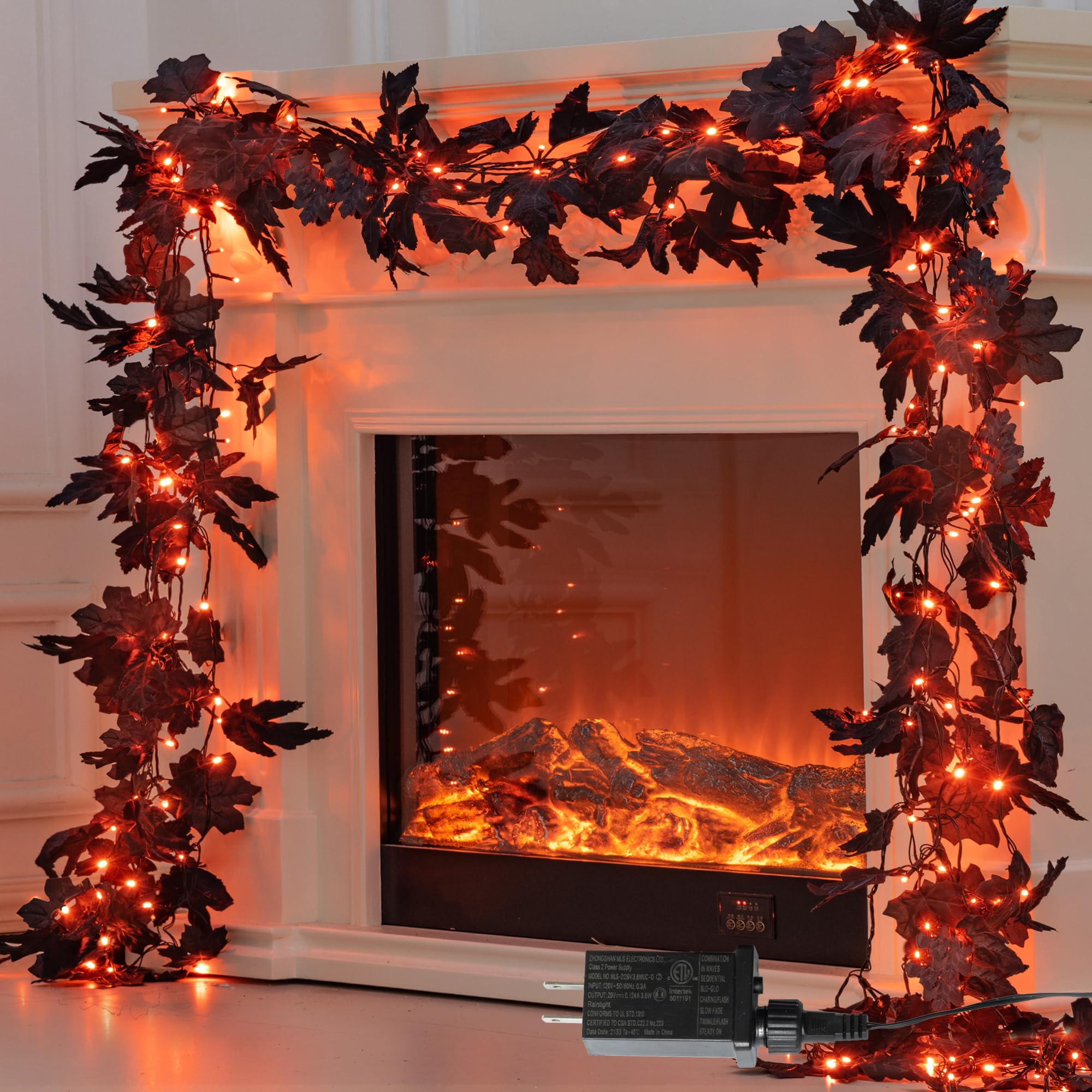 Clycaloor 66ft Maple Leaves String Lights Fall Decor for Home Thanksgiving Decorations Lighted Fall Garland Decorations Thanksgi