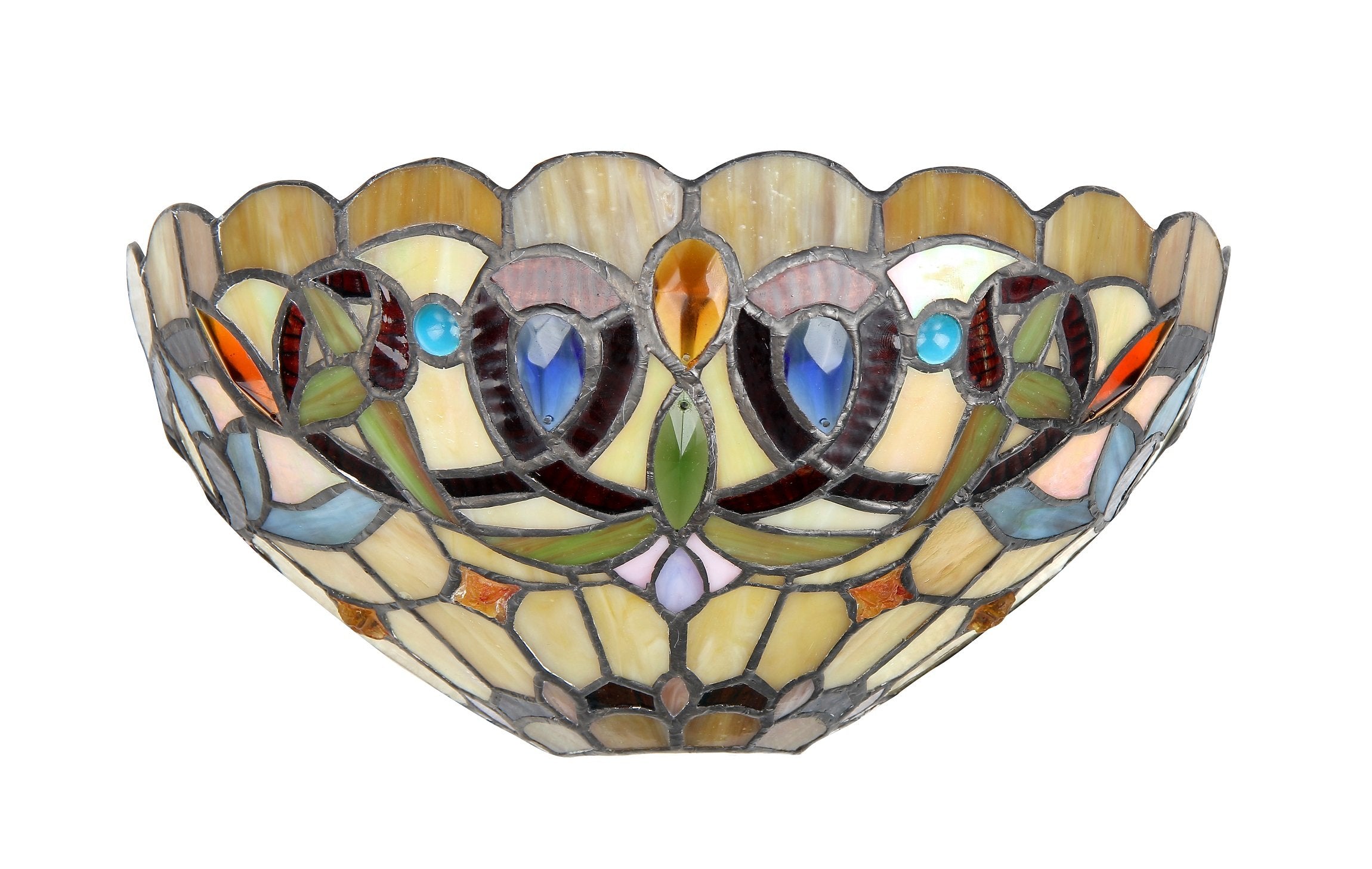 Chloe Lighting Ch33353Vr12-Ws1 Tiffany Style Victorian 1-Light Wall Sconce, 12-Inch, Multicolored, 5.7 X 12.2 X 6''