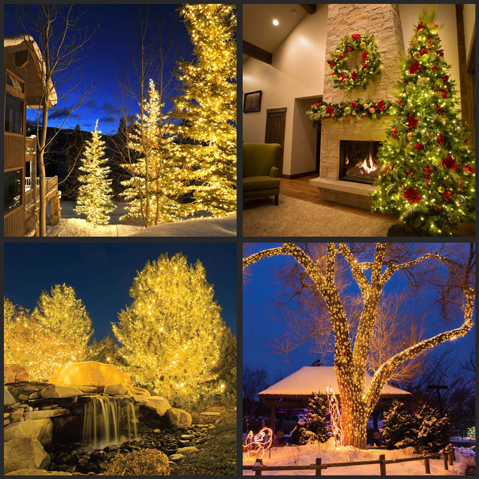 Yuletime 200 Count Warm White Led Christmas Lights, 66Ft Green Wire, Ul Certified, Copper Wire & Acrylic Bulbs