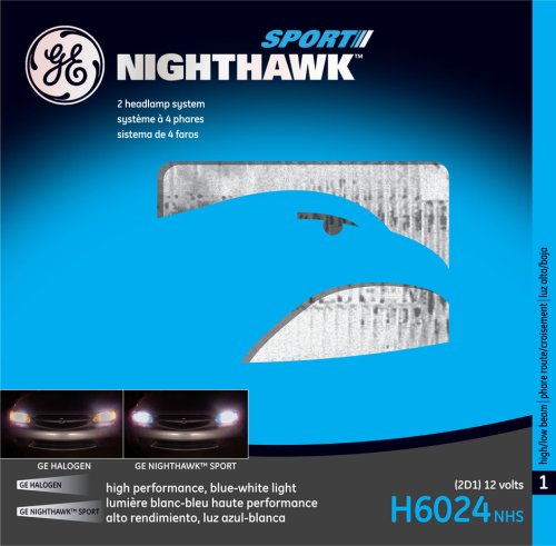 GE Nighthawk Sport H6024NHS Automotive Headlight Bulb - High Performance, Bright Light, Ideal for Night Driving