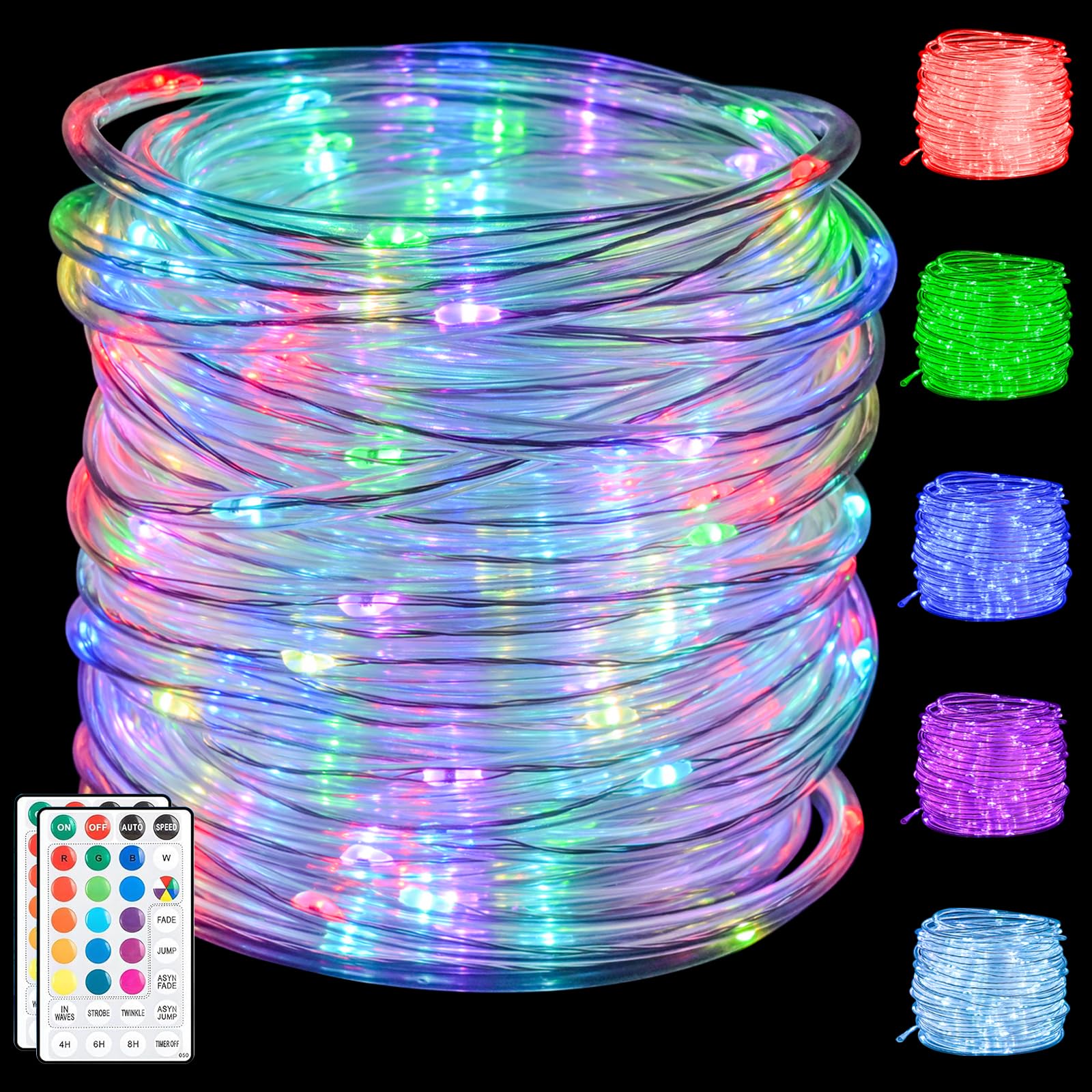 Hahome 99Ft Led Rope Lights, 300 Color Changing Waterproof String Lights For Indoor/Outdoor Décor
