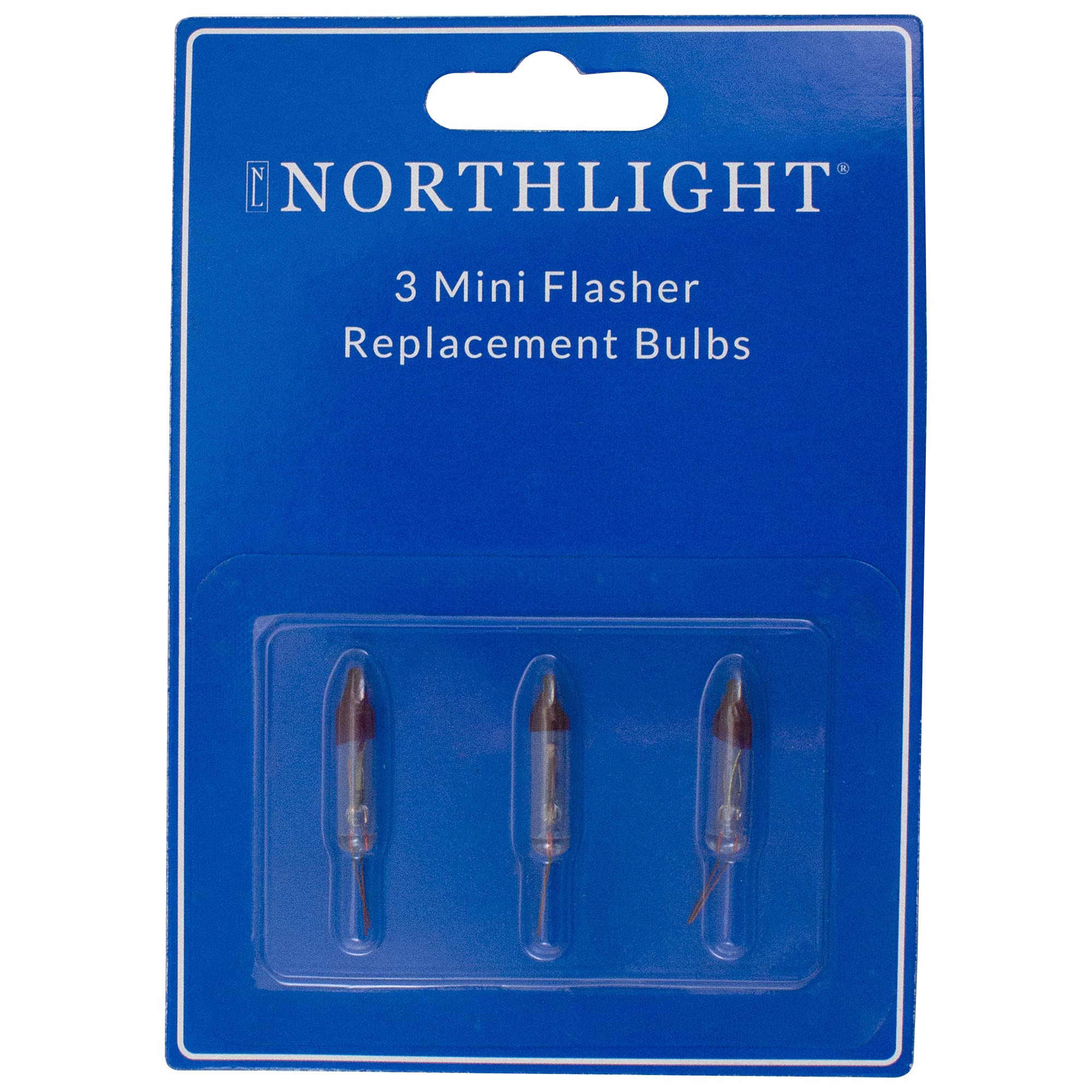 Northlight Clear Flasher Christmas Replacement Bulbs, 2.5V, Glass, 3 Count