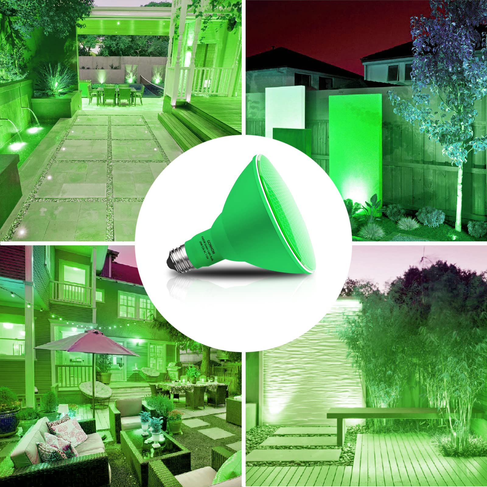 Gonhom 4 Pack A19 Led Orange Light Bulbs, 9W Equivalent For Halloween & Party Decoration