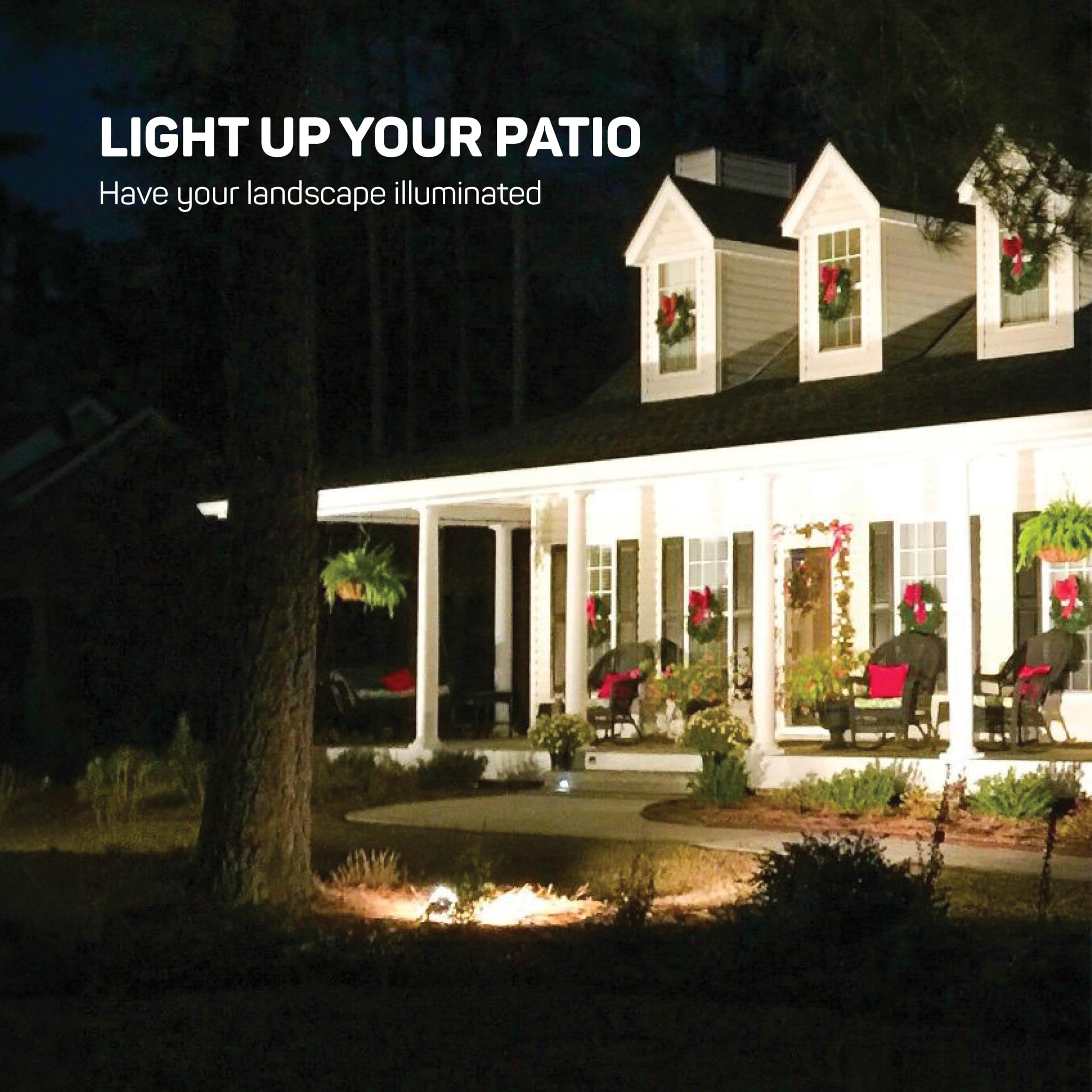 Sewanta Outdoor Flood Light Holder, 2-Pack With Stake & Wall Mount, Etl Listed, Green